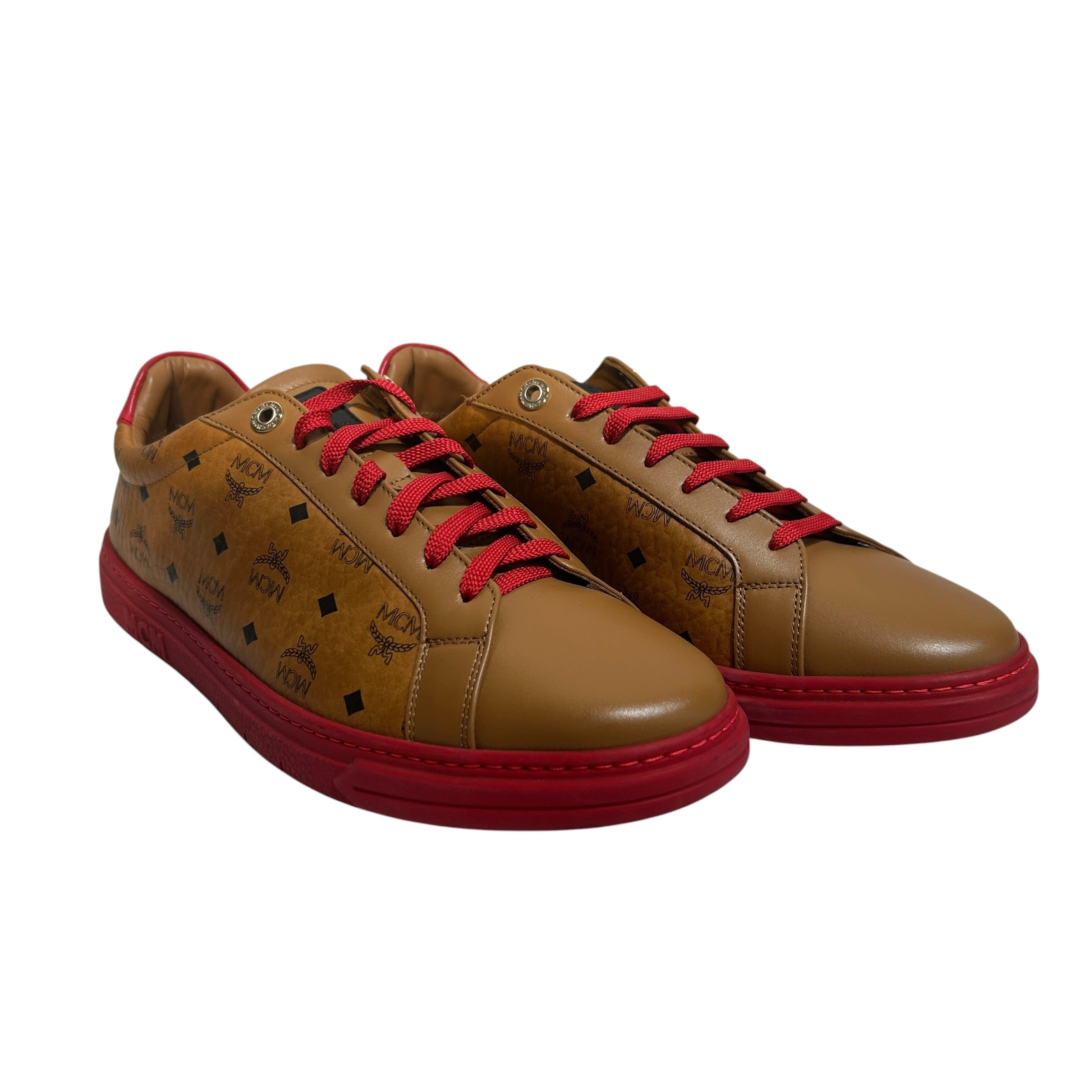 MCM/Low-Sneakers/EU 42/Monogram/Leather/BRW/ view 1