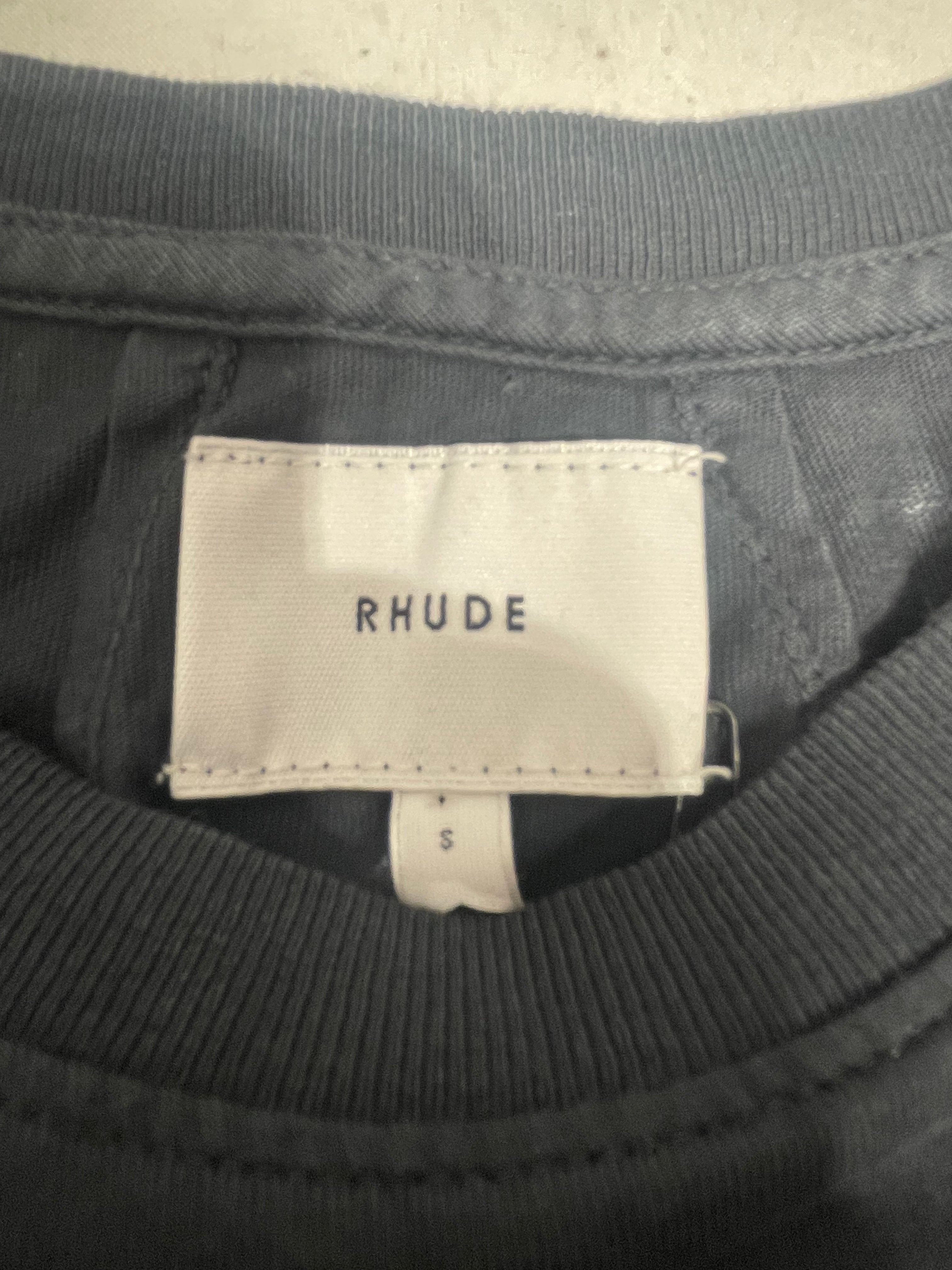RHUDE/T-Shirt/S/Cotton/NVY/Graphic/ view 3