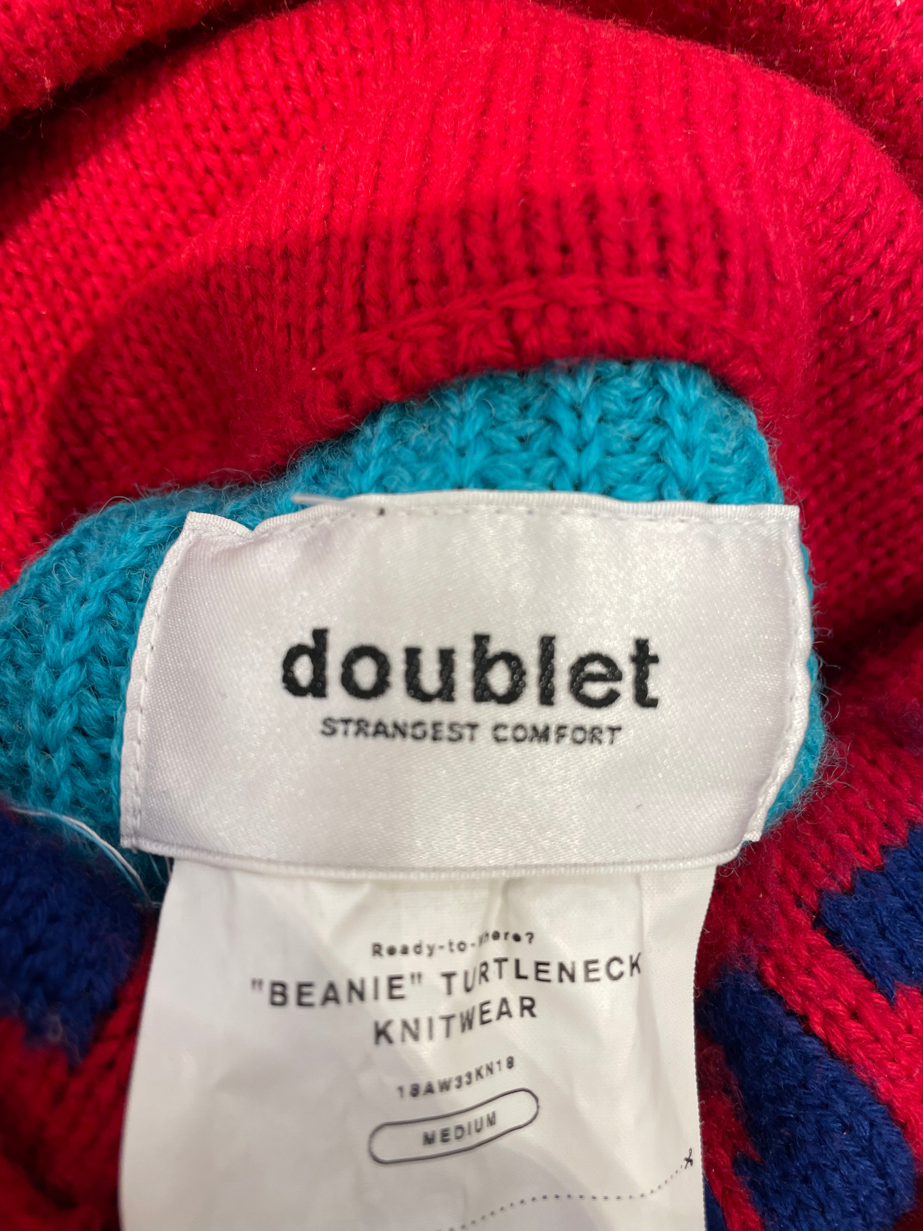 doublet/Heavy Sweater/M/Wool/BLU/beanie sweater view 3