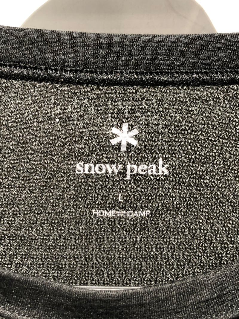 snow peak/LS T-Shirt/L/Cotton/BLK/
