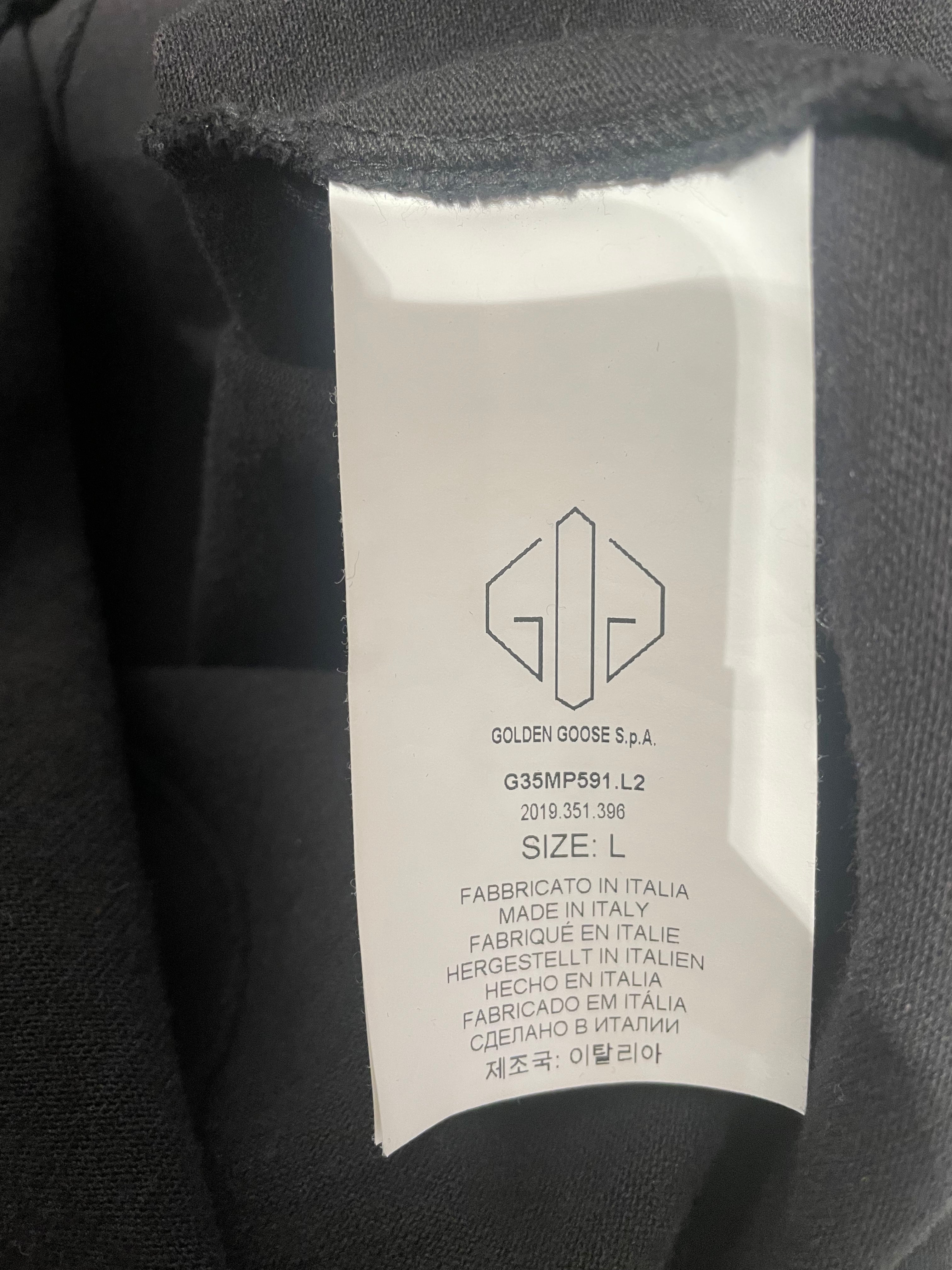 GOLDEN GOOSE/T-Shirt/L/Cotton/BLK/Split Tee view 4