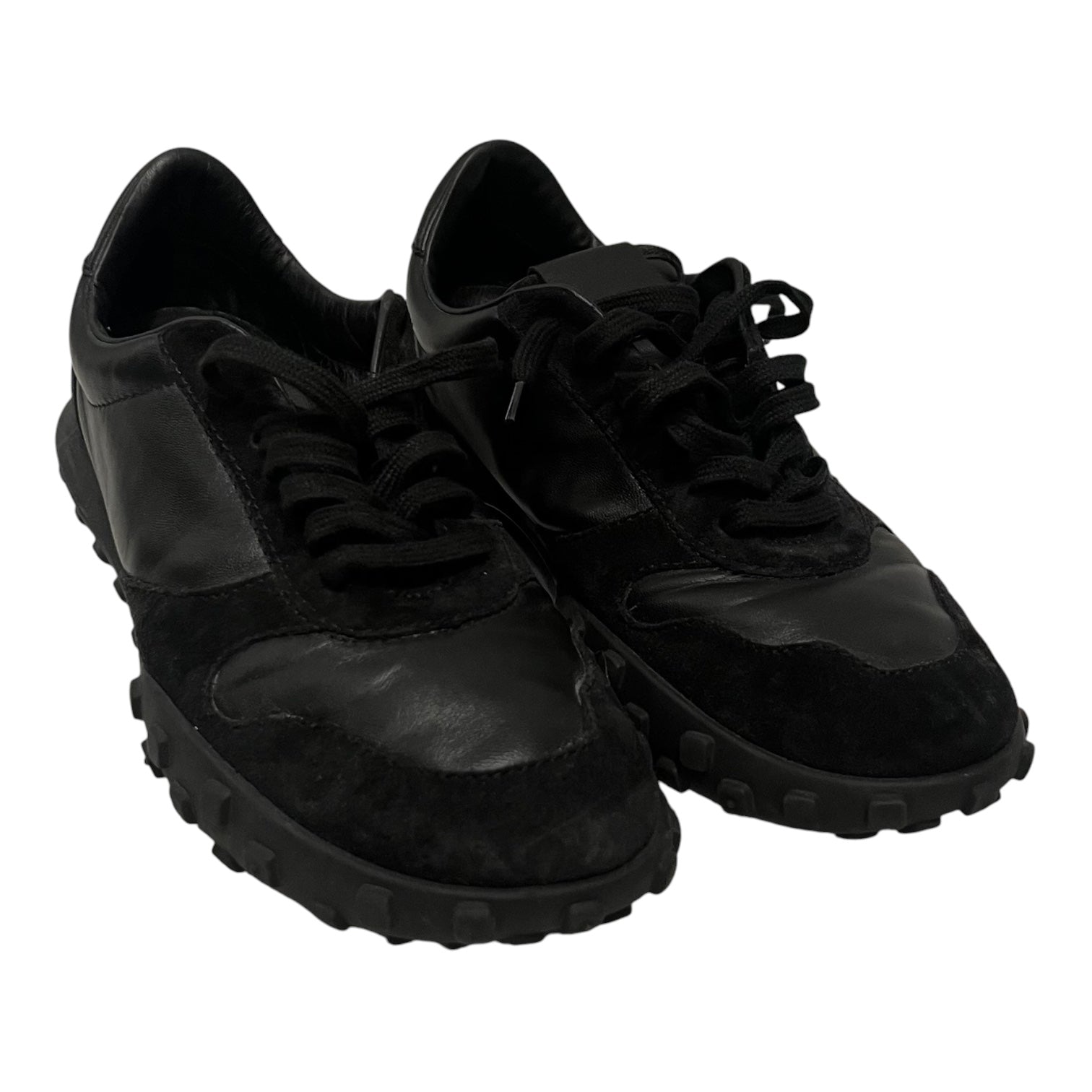 JIL SANDER/Low-Sneakers/US 10/Leather/BLK/leather and suede view 1