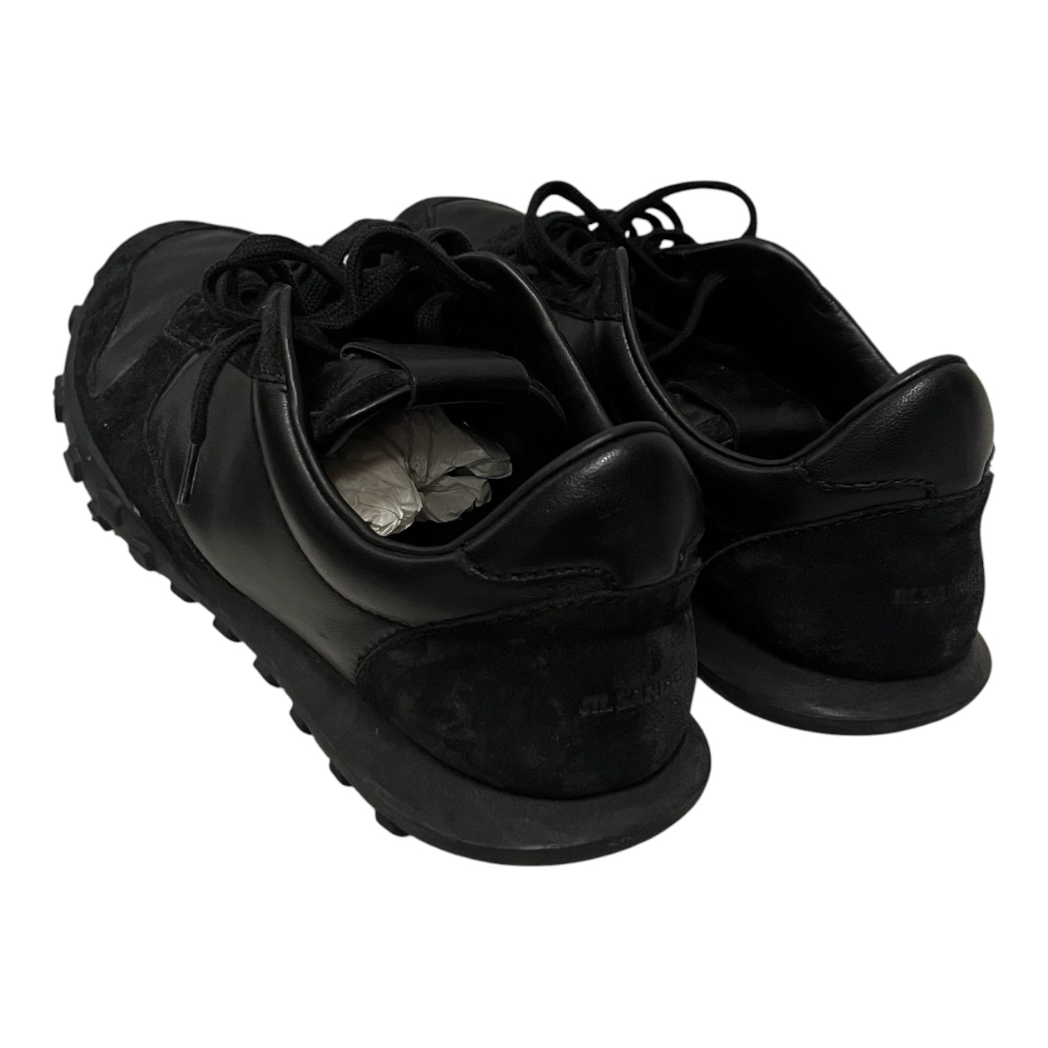 JIL SANDER/Low-Sneakers/US 10/Leather/BLK/leather and suede view 2