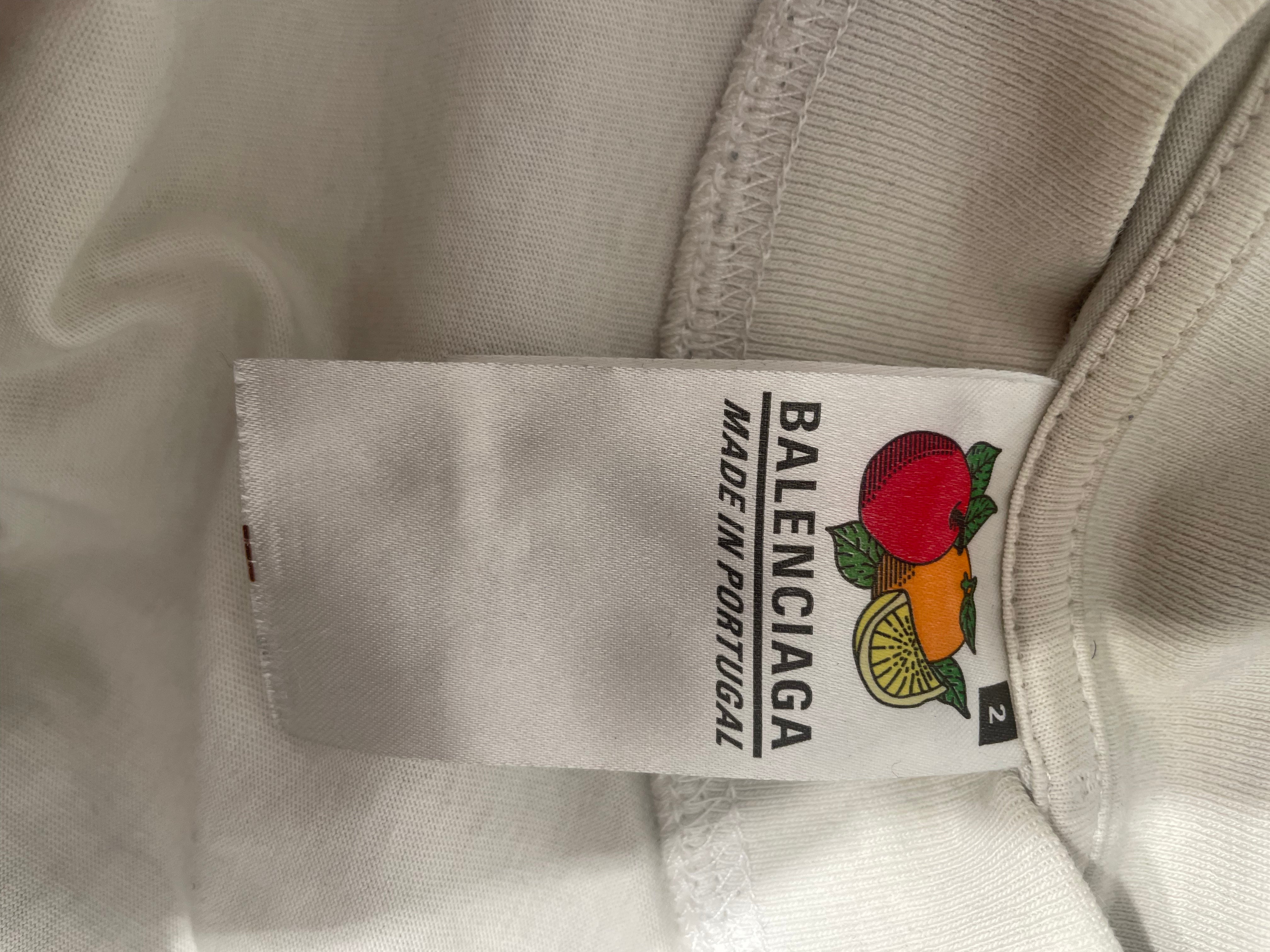 BALENCIAGA/T-Shirt/2/Cotton/WHT/Be Different Double Collar Tee view 3