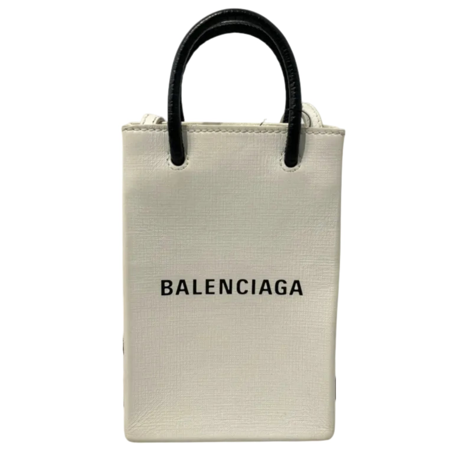 BALENCIAGA/Bag/Leather/WHT/MINI SHOPPER TOTE view 1