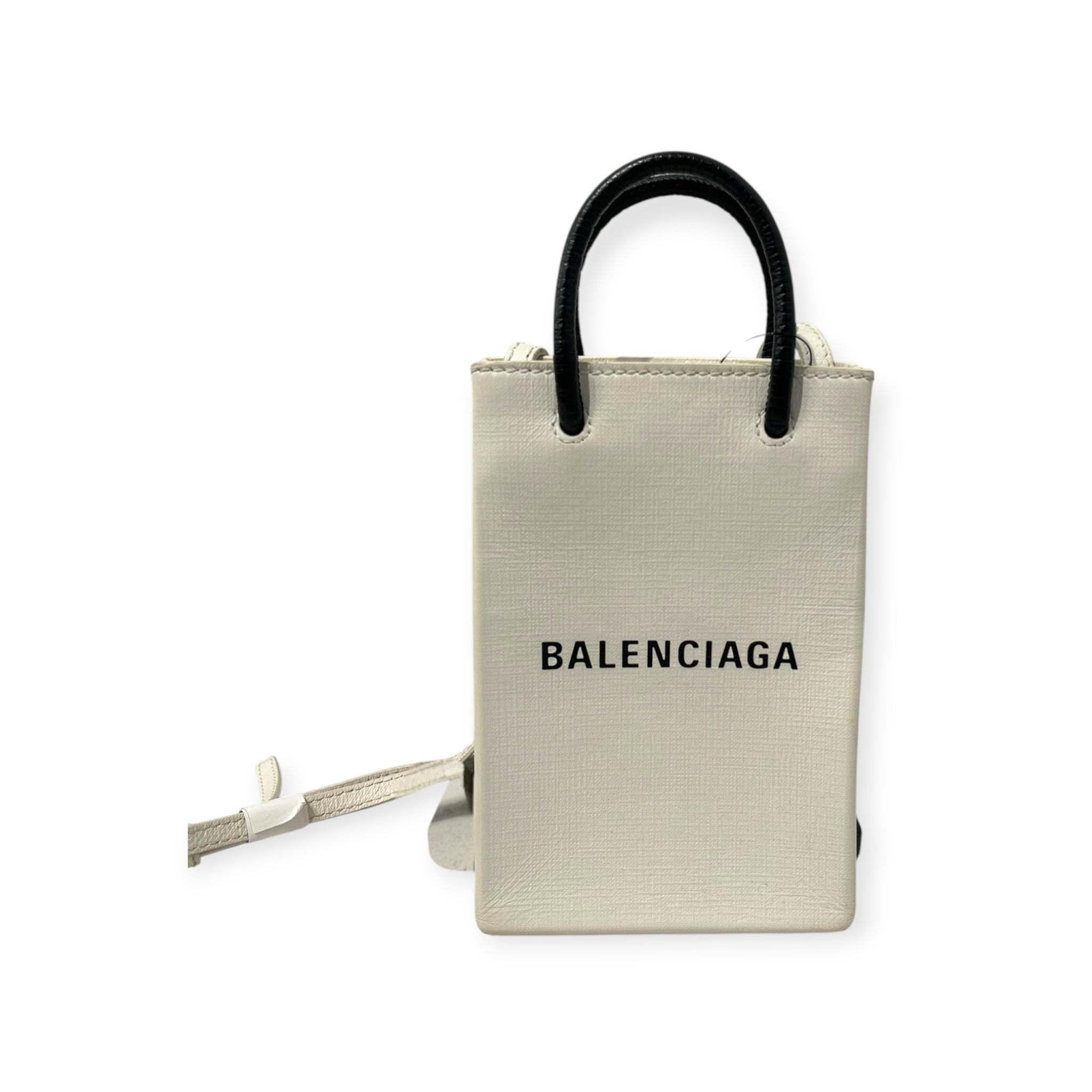 BALENCIAGA/Bag/Leather/WHT/MINI SHOPPER TOTE view 1