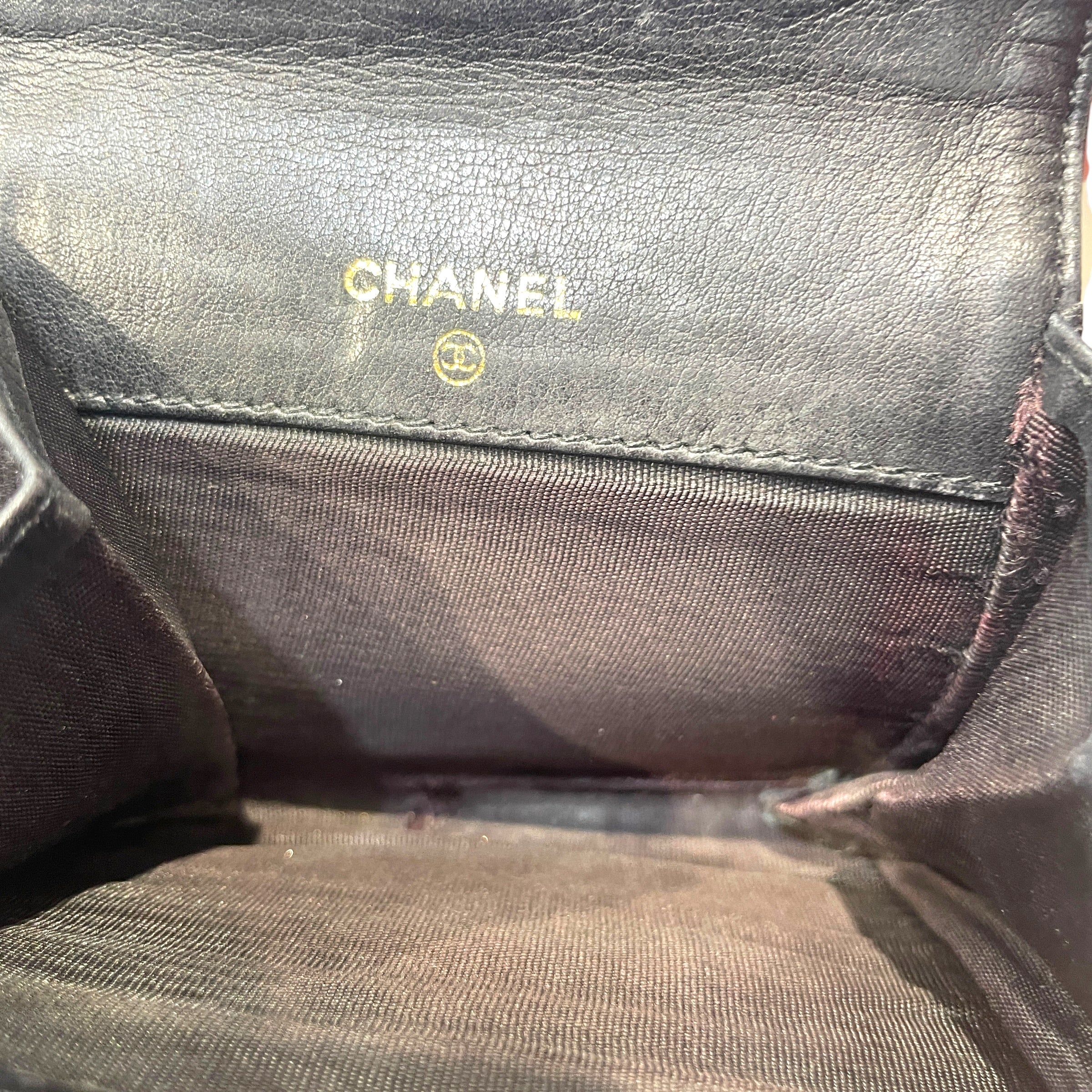 CHANEL/Wallet/Leather/BLK/L's/Vintage Compact Wallet view 3