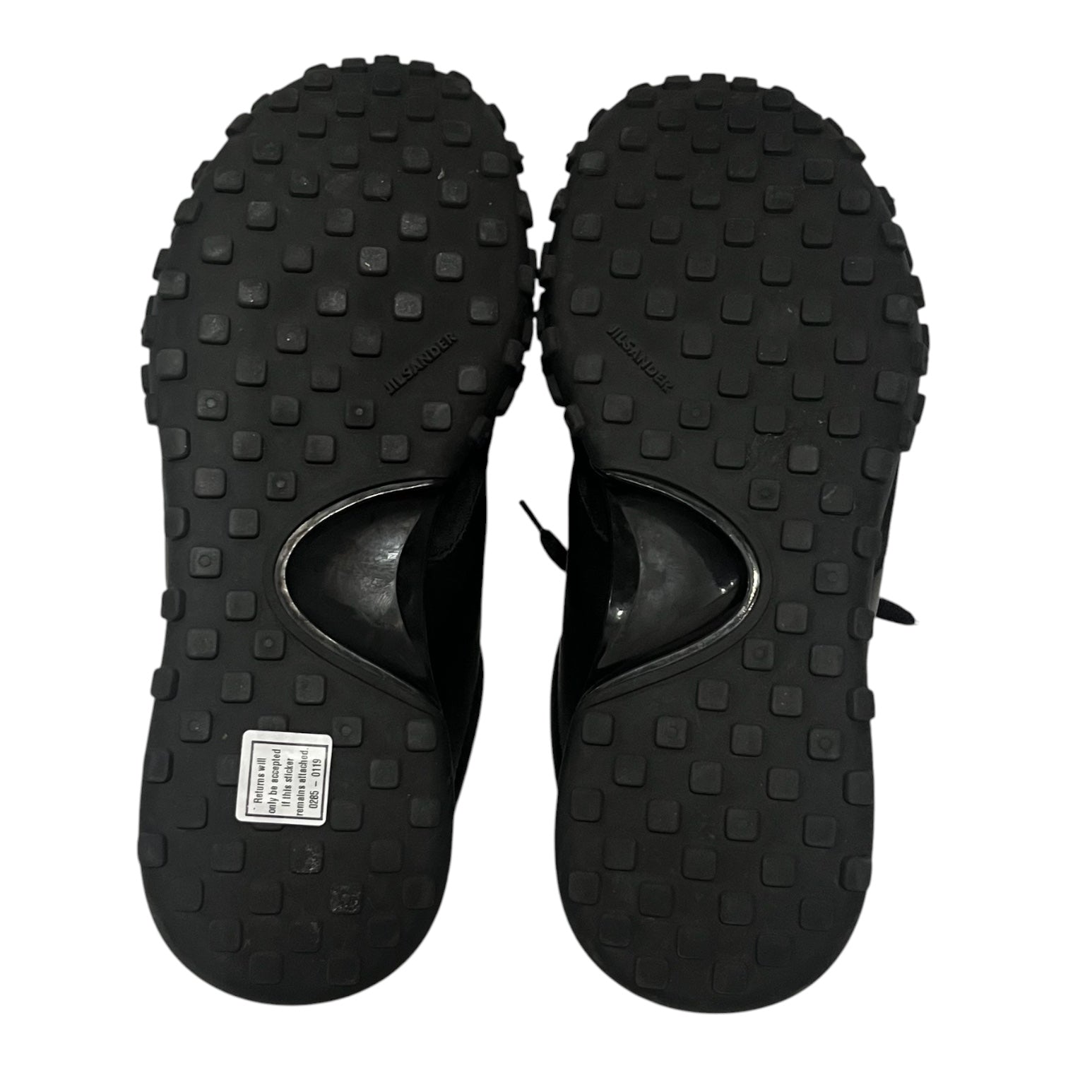 JIL SANDER/Low-Sneakers/US 10/Leather/BLK/leather and suede view 3