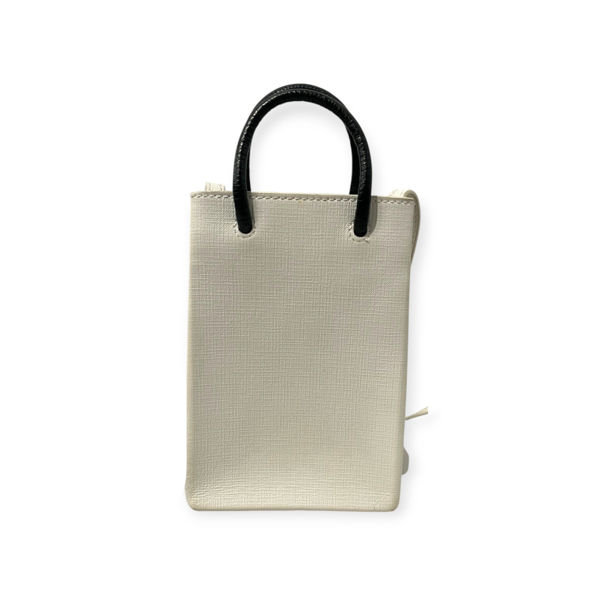 BALENCIAGA/Bag/Leather/WHT/MINI SHOPPER TOTE view 2