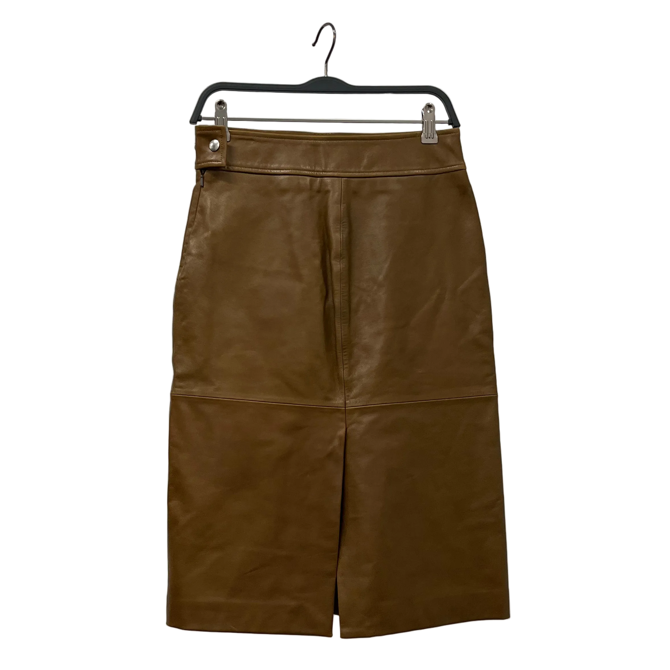 Helmut Lang/Skirt/Leather/KHK/DOUBLE SNAP FRONT SLIT view 1