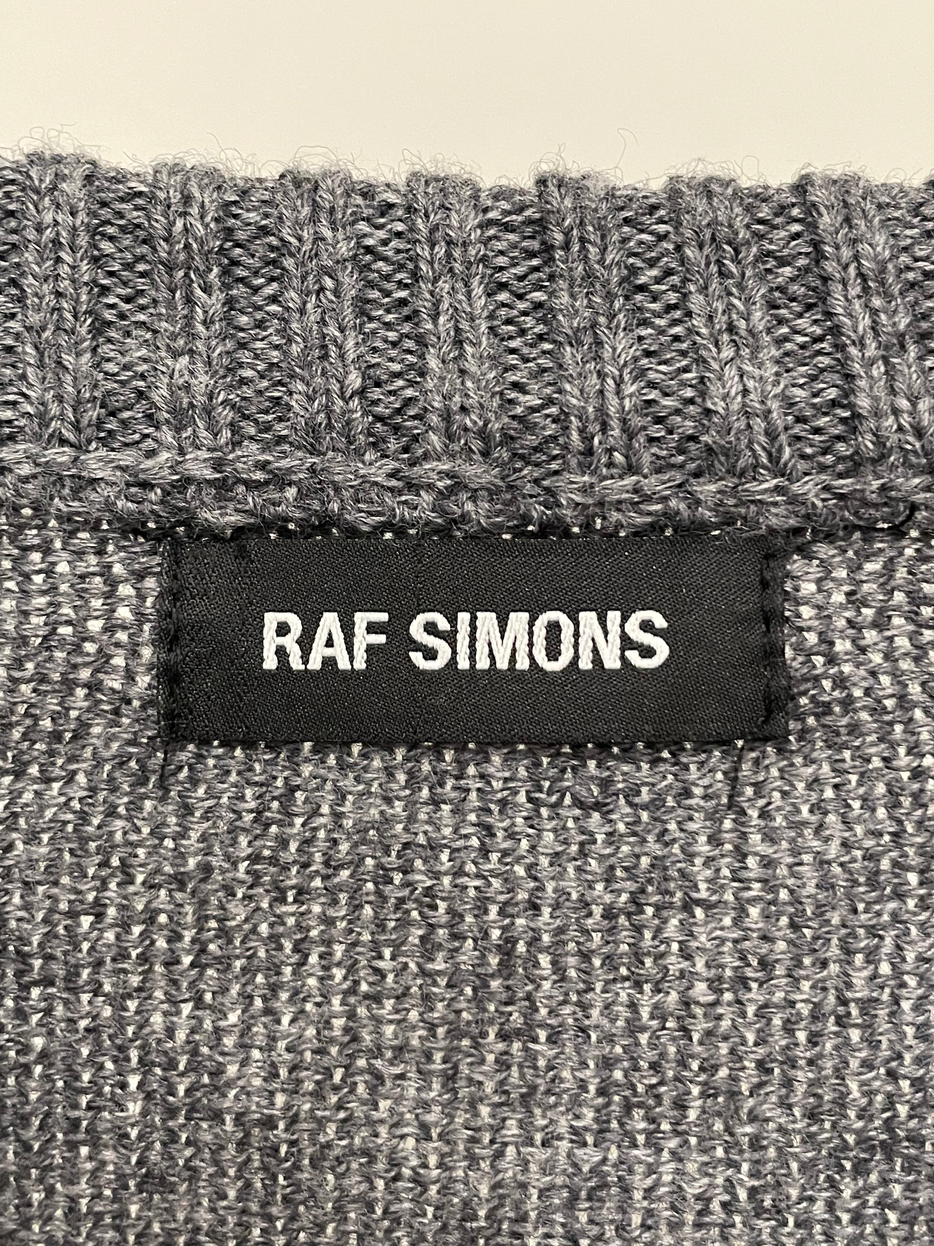 RAF SIMONS/Heavy Sweater/S/Wool/GRY/FW19 SHOULDER PATCH SWEATER view 3