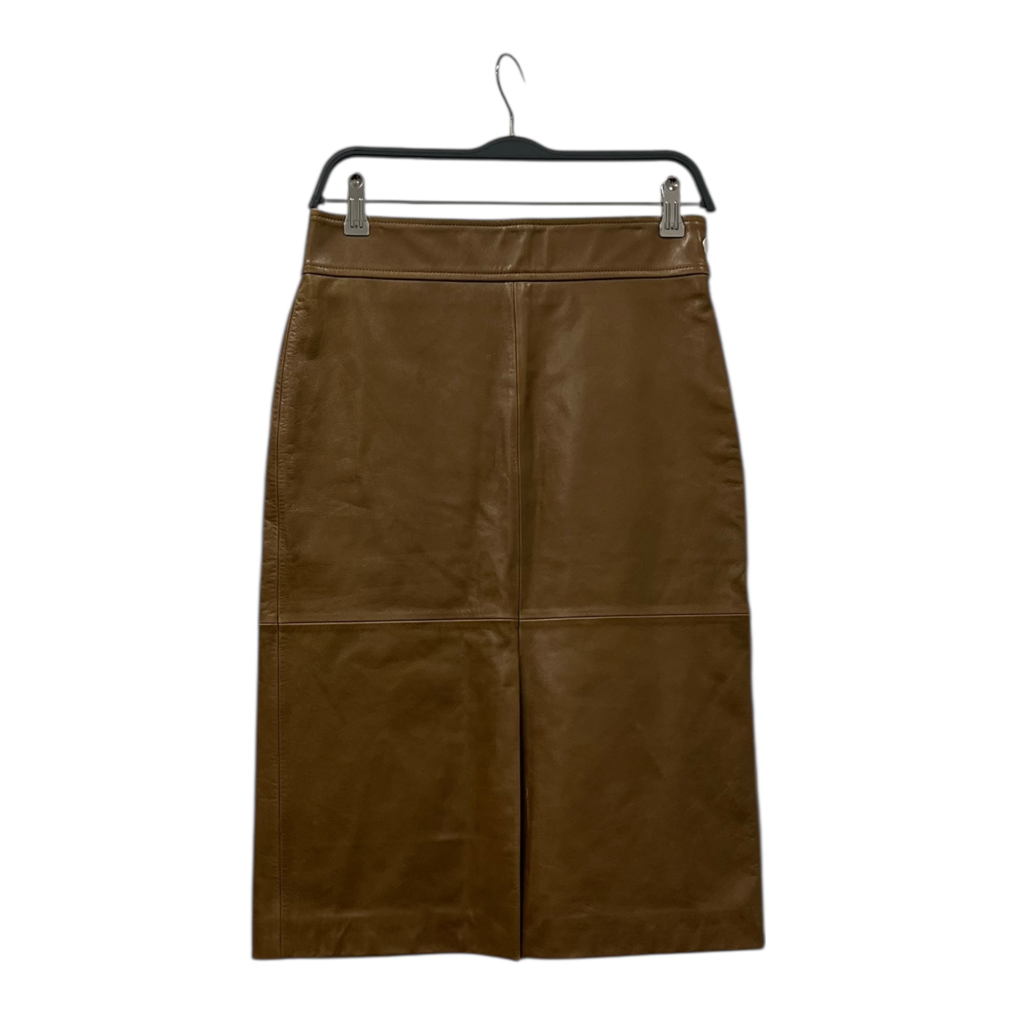 Helmut Lang/Skirt/Leather/KHK/DOUBLE SNAP FRONT SLIT view 2