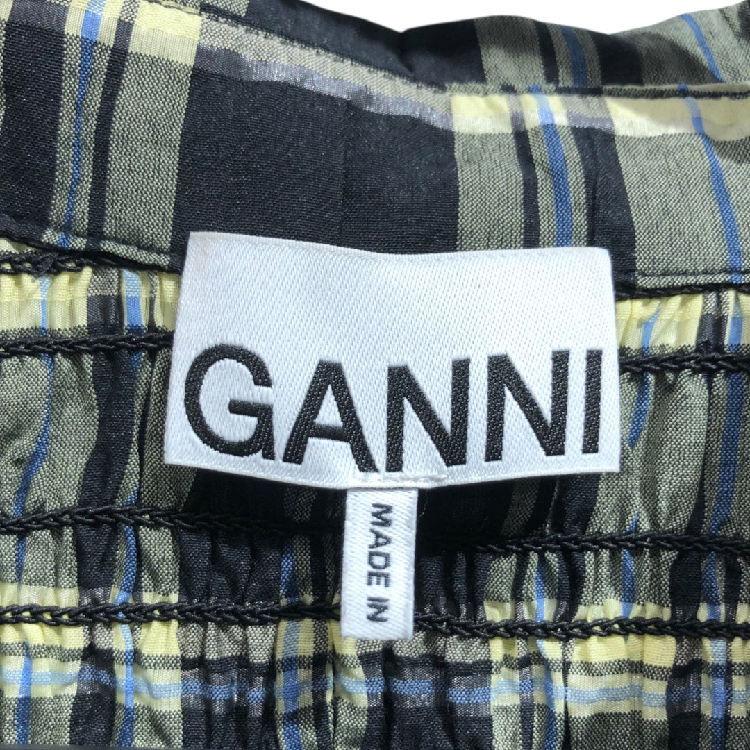 GANNI/Shirt Dress/M/Plaid/Polyester/MLT/Midi Length/Ganni Long Collar Plaid Dress view 3