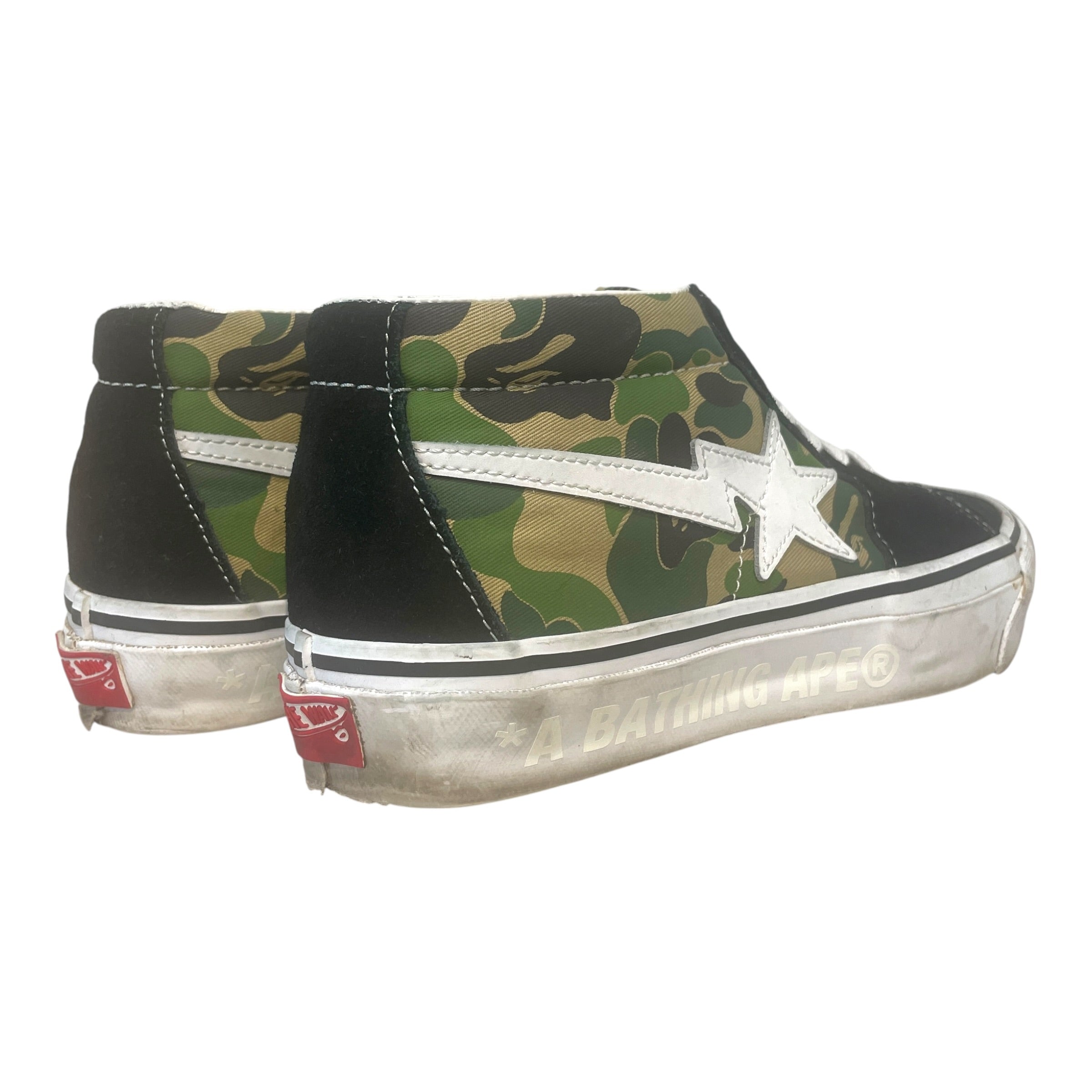VANS/A BATHING APE/Shoes/US 10.5/Camouflage/Cotton/GRN/SK8 Mid Reissue view 2