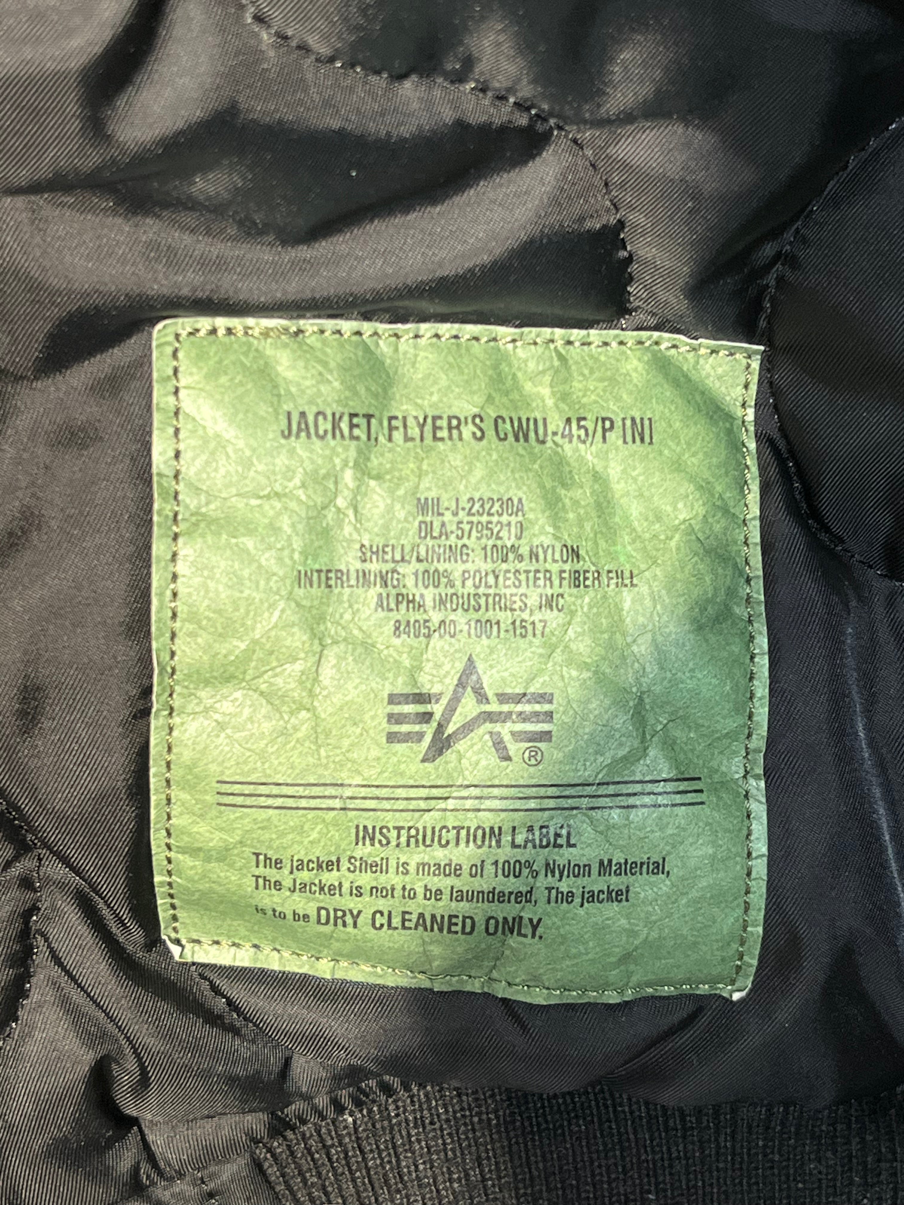 ALPHA INDUSTRIES/Jacket/L/Acrylic/BLK/All Over Print/ceu 45p nsa pintrill view 4