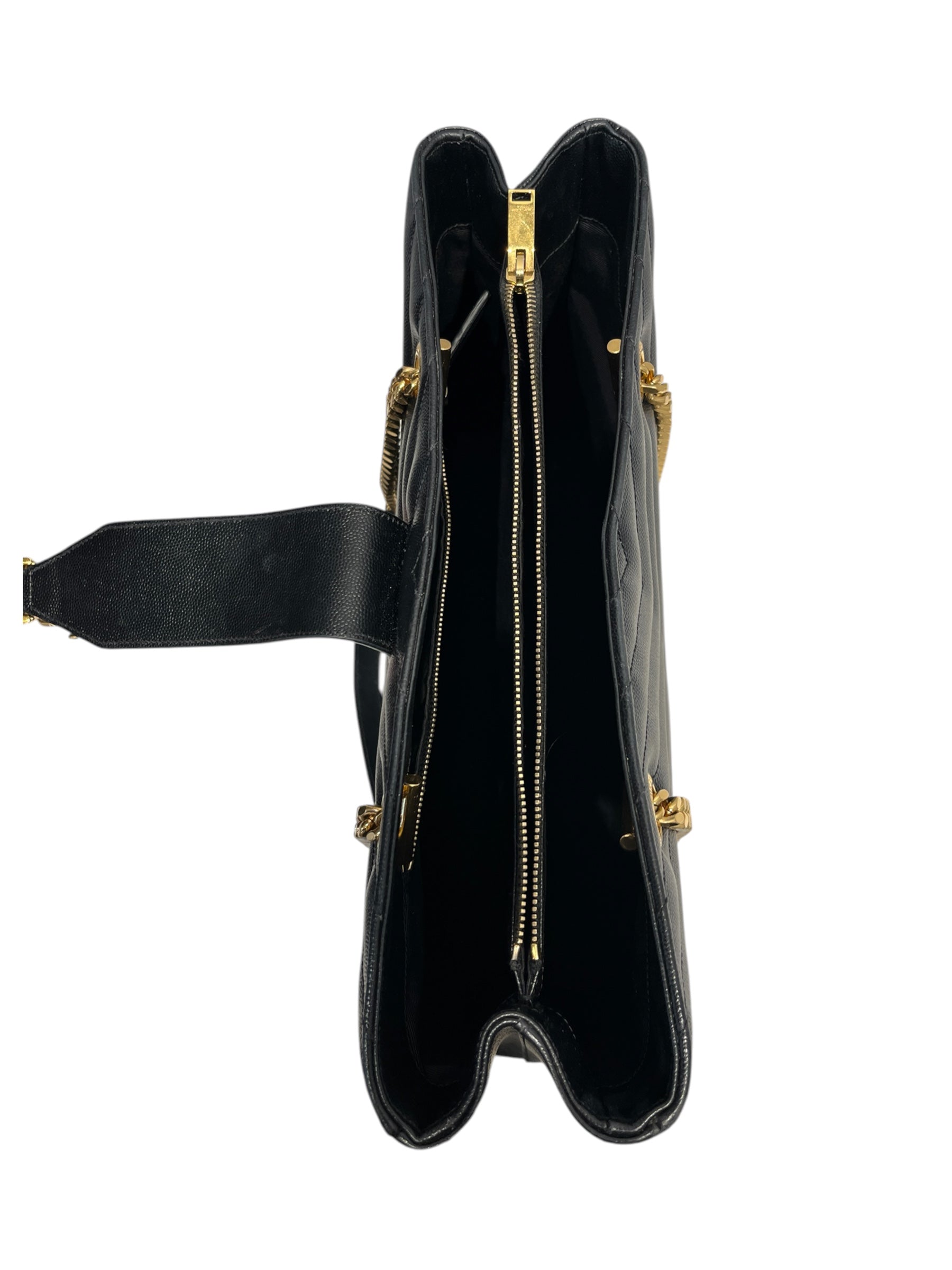 SAINT LAURENT/Hand Bag/Leather/BLK/Matelasse Chevron Large view 6