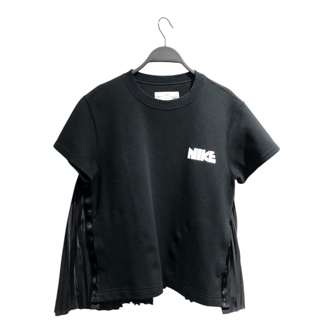 NIKE/Sacai/T-Shirt/M/BLK/pleated back view 1