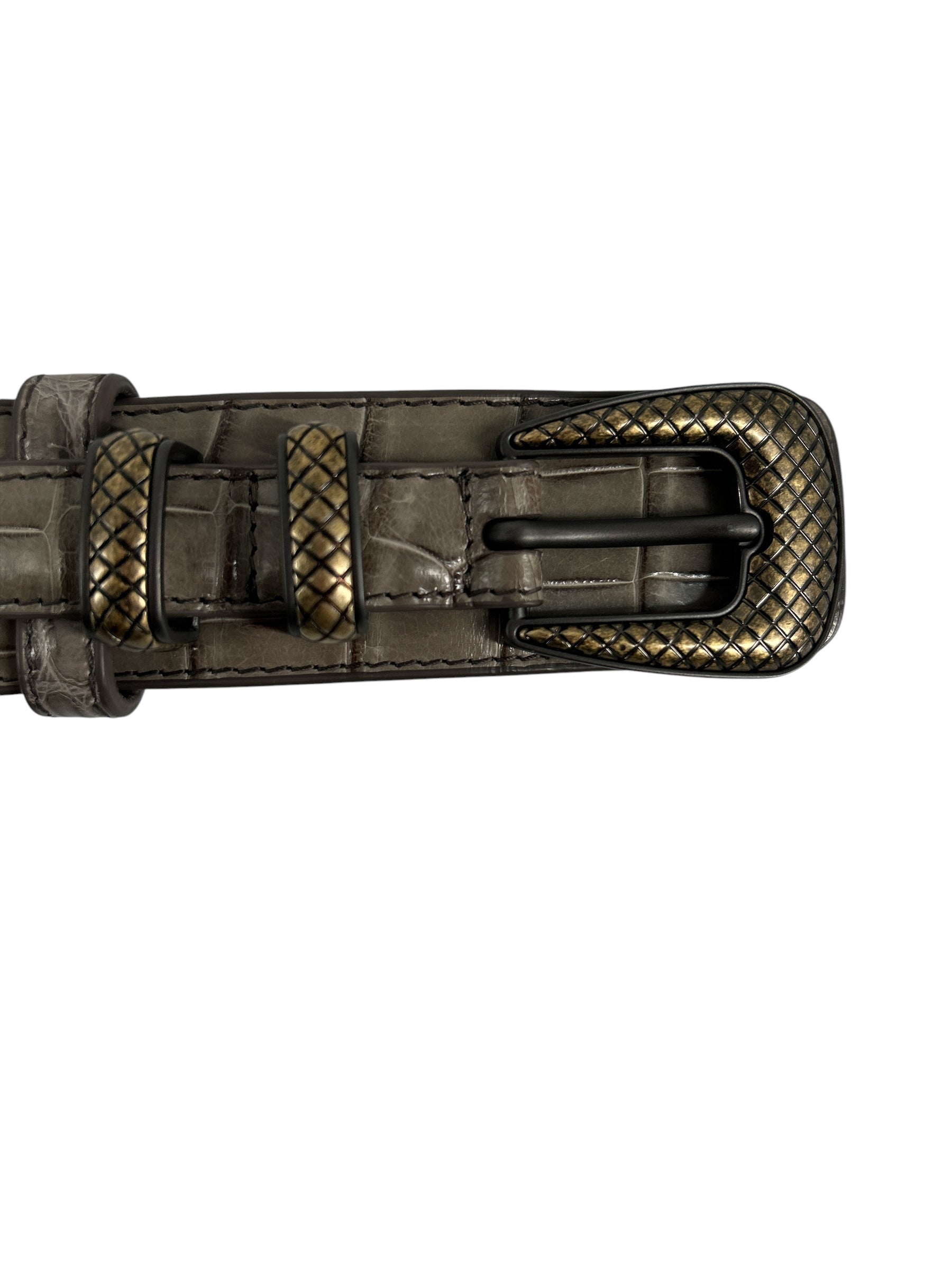BOTTEGA VENETA/Belt/Leather/BRW/L's/SNAKESKIN WESTERN view 3
