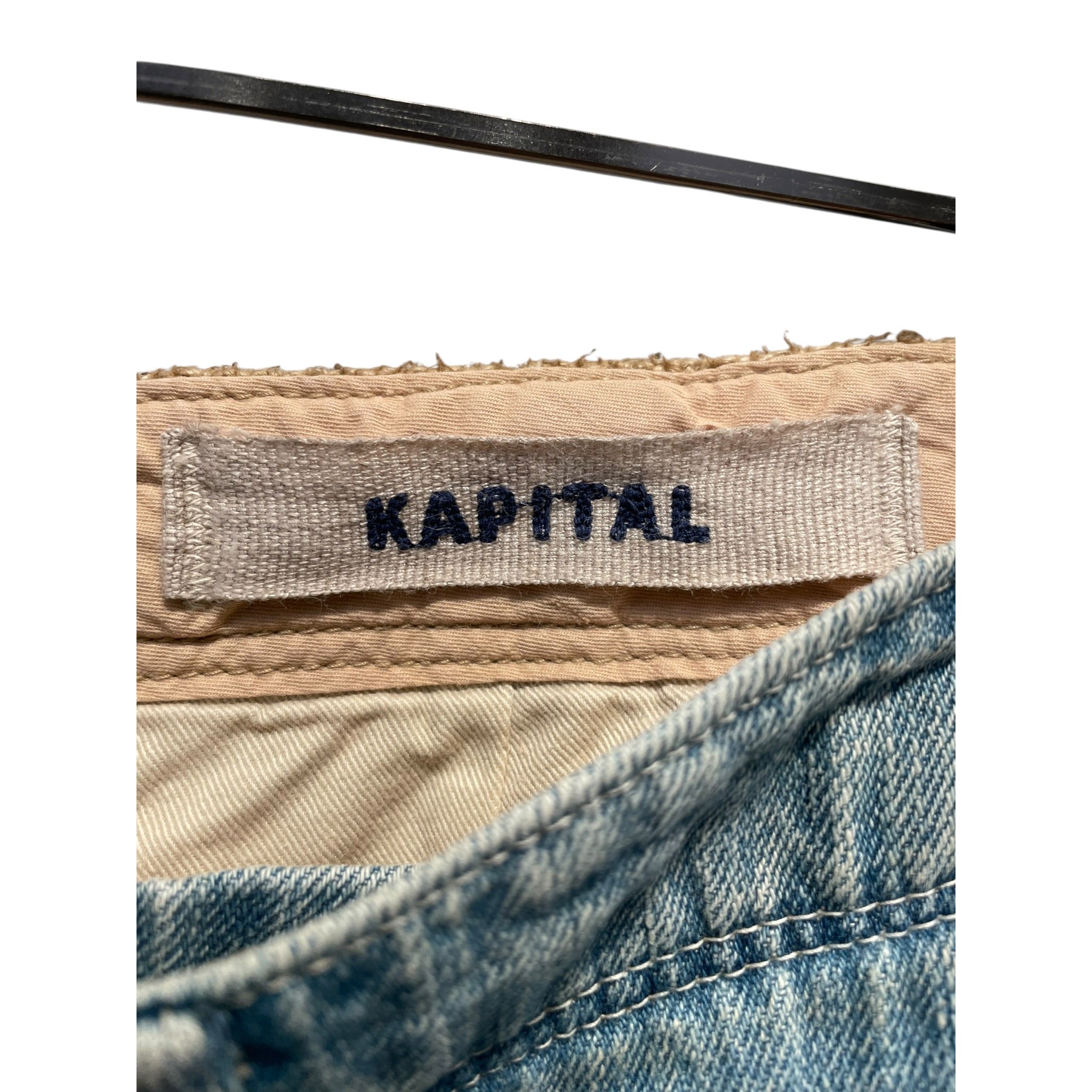 KAPITAL/Pants/2/Denim/BLU/burlap waist view 3