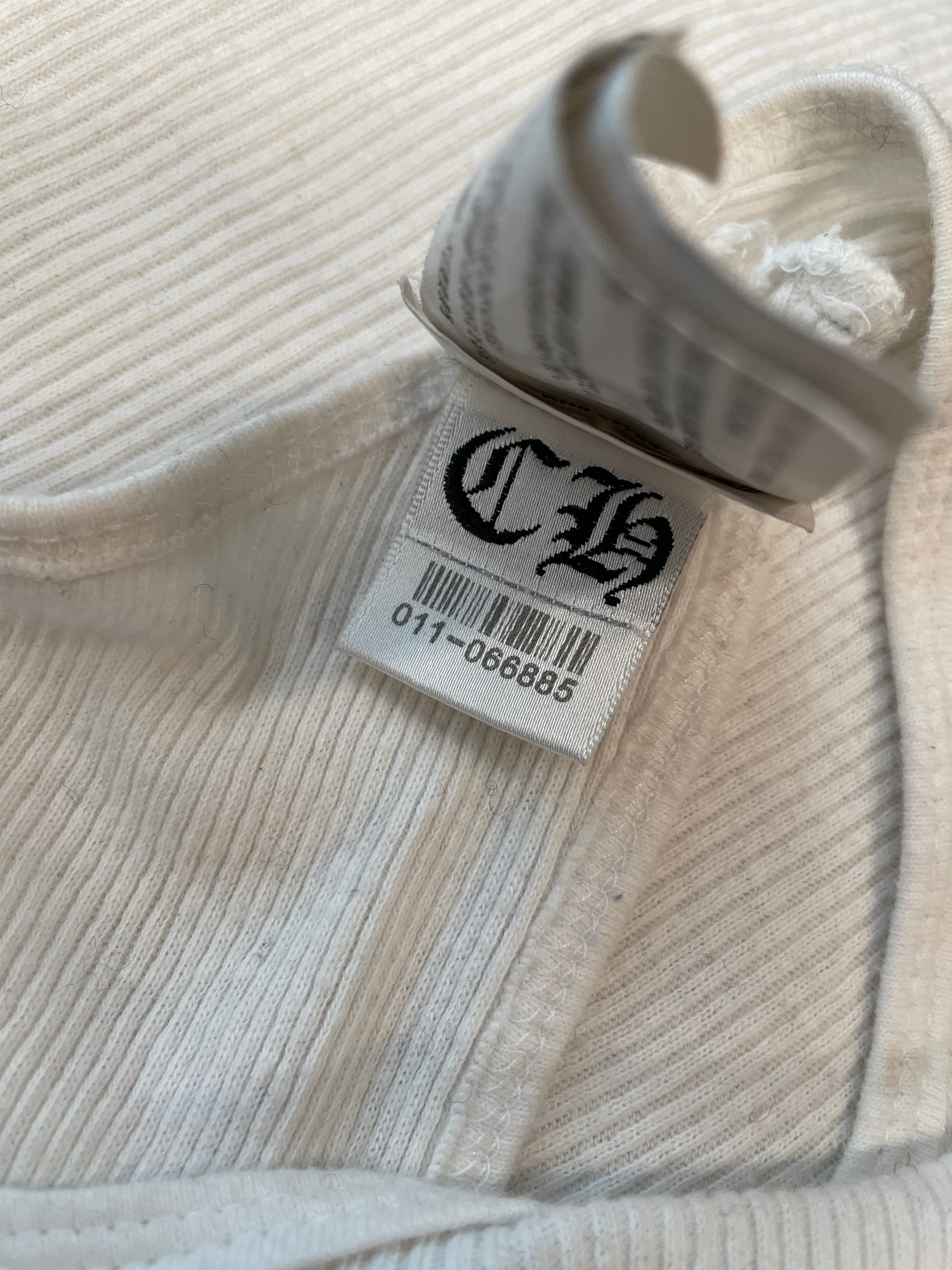 CHROME HEARTS/Tank Top/Cotton/WHT/Monogram/rib knit view 6