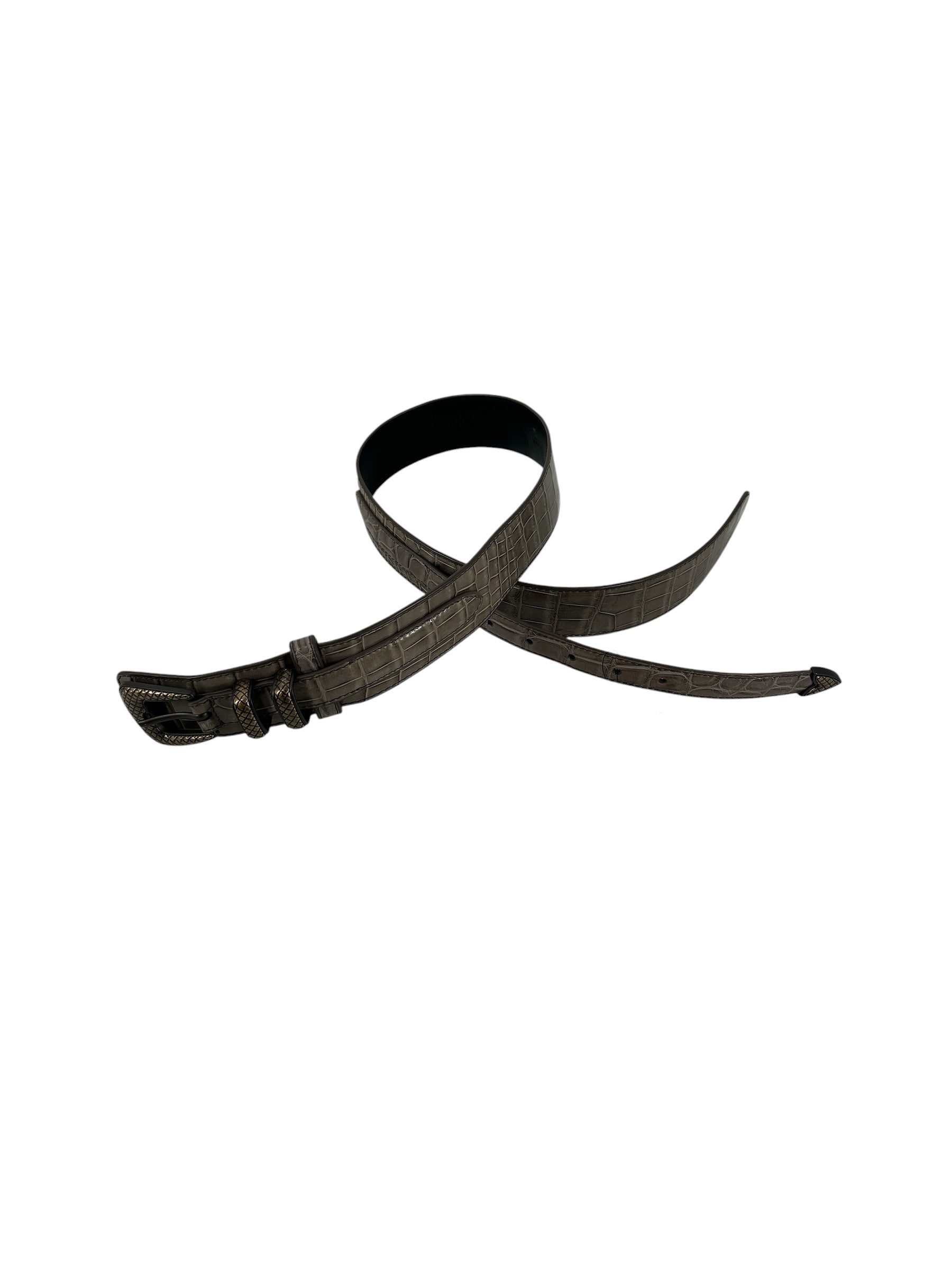 BOTTEGA VENETA/Belt/Leather/BRW/L's/SNAKESKIN WESTERN view 2
