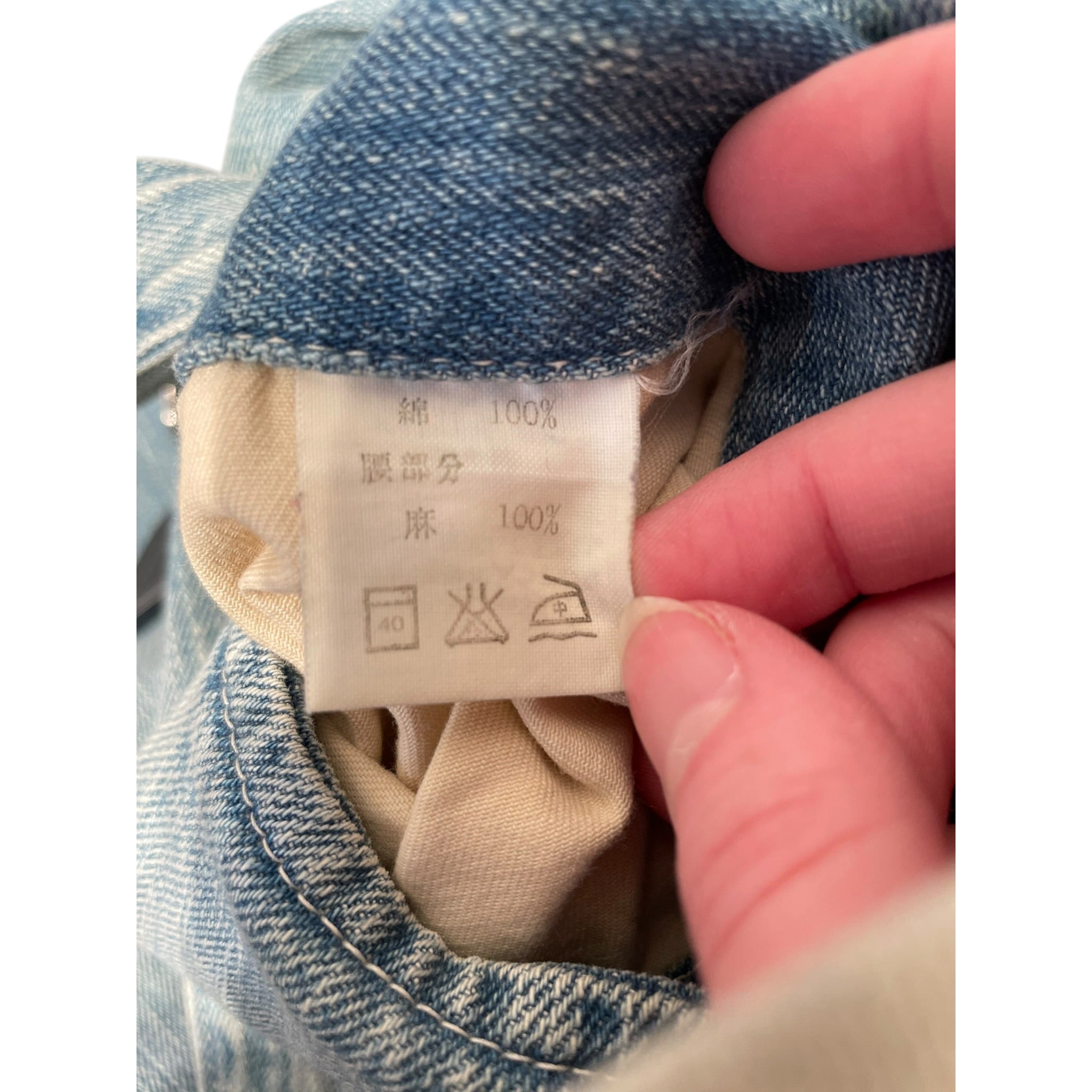 KAPITAL/Pants/2/Denim/BLU/burlap waist view 4