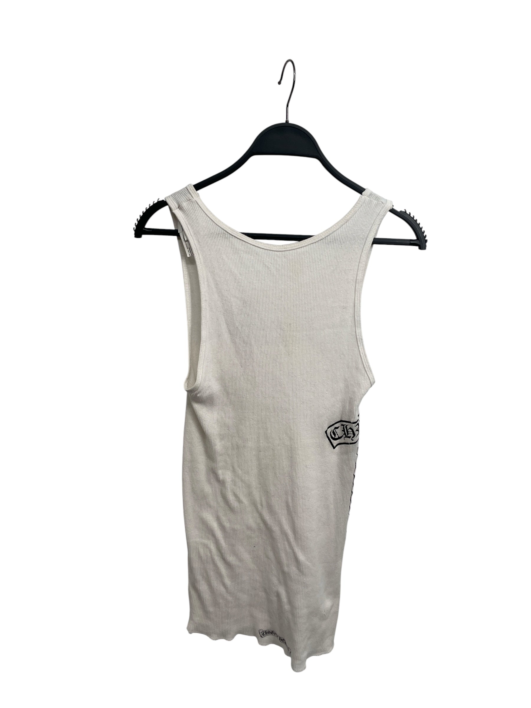 CHROME HEARTS/Tank Top/Cotton/WHT/Monogram/rib knit view 2