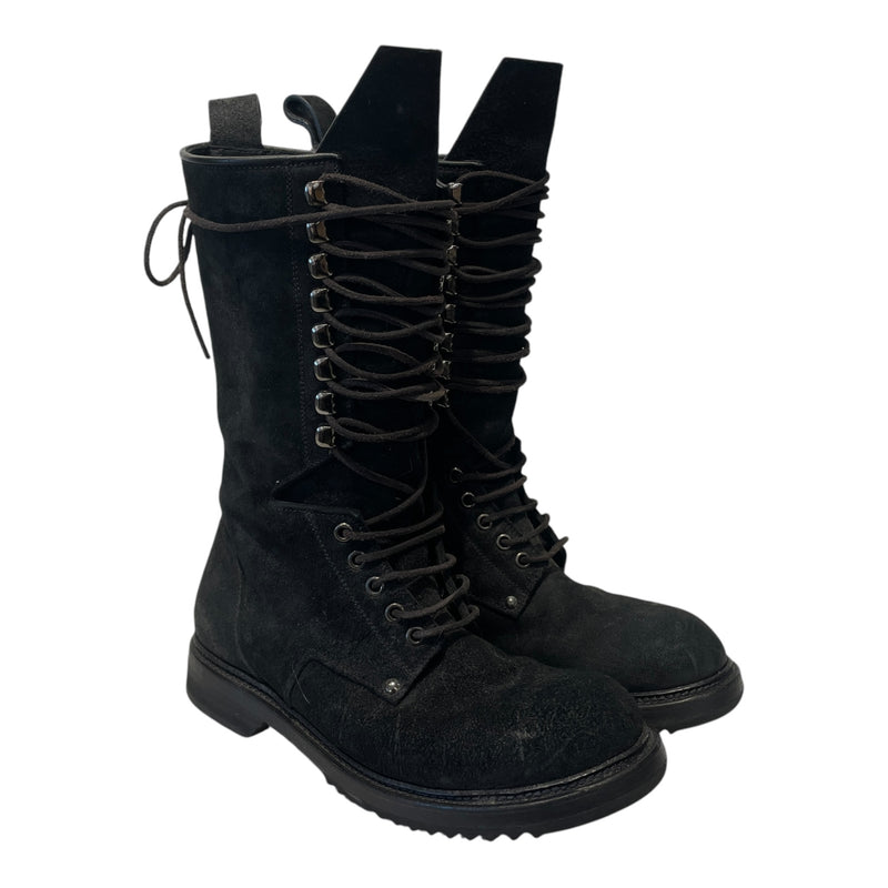 Rick Owens/Lace Up Boots/EU 38/Leather/BLK/COMBAT BOOT