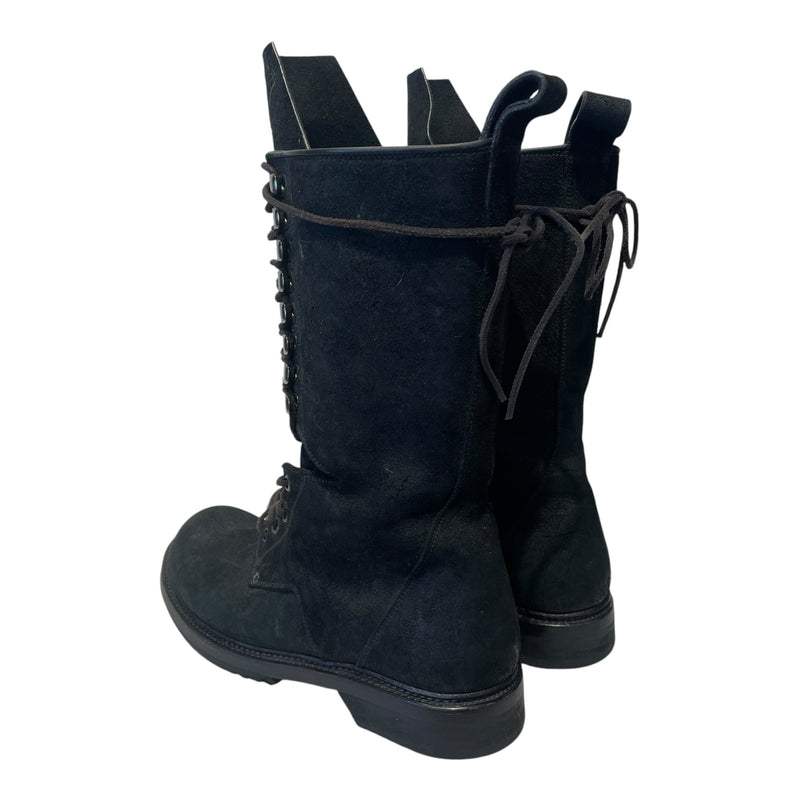 Rick Owens/Lace Up Boots/EU 38/Leather/BLK/COMBAT BOOT