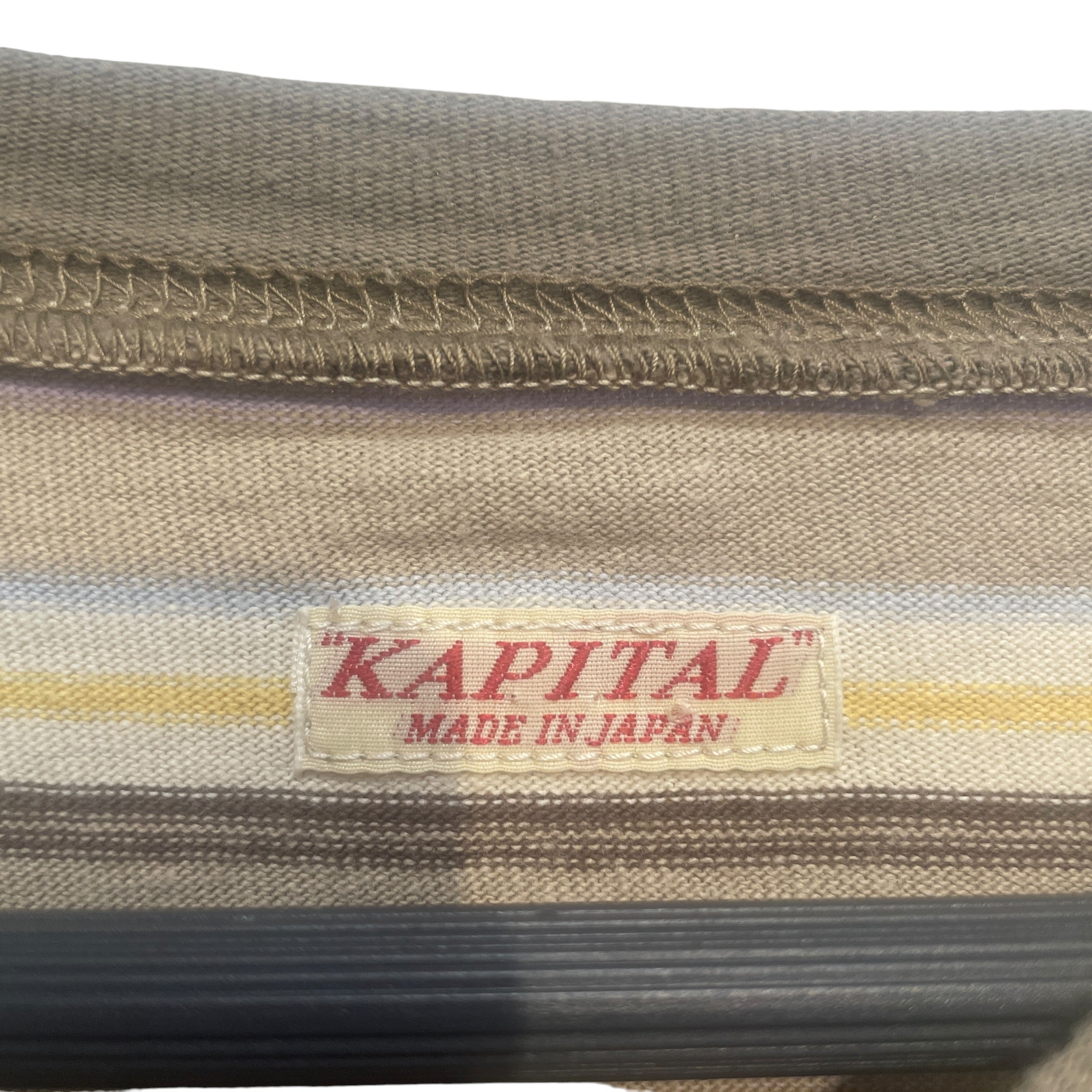 KAPITAL/T-Shirt/3/Cotton/CRM/Stripe/Multi-Stripe Oversized Tee view 3
