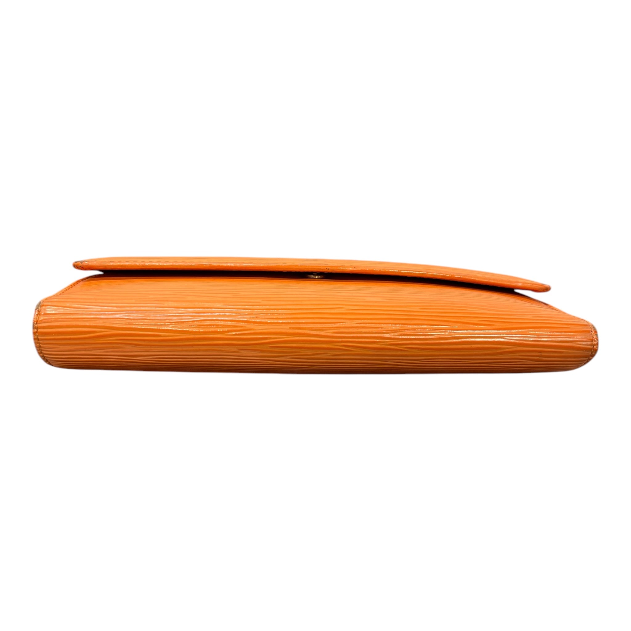 LOUIS VUITTON/Trifold Wallet/Stripe/Leather/ORN/Orange Epi Leather Long Wallet view 3
