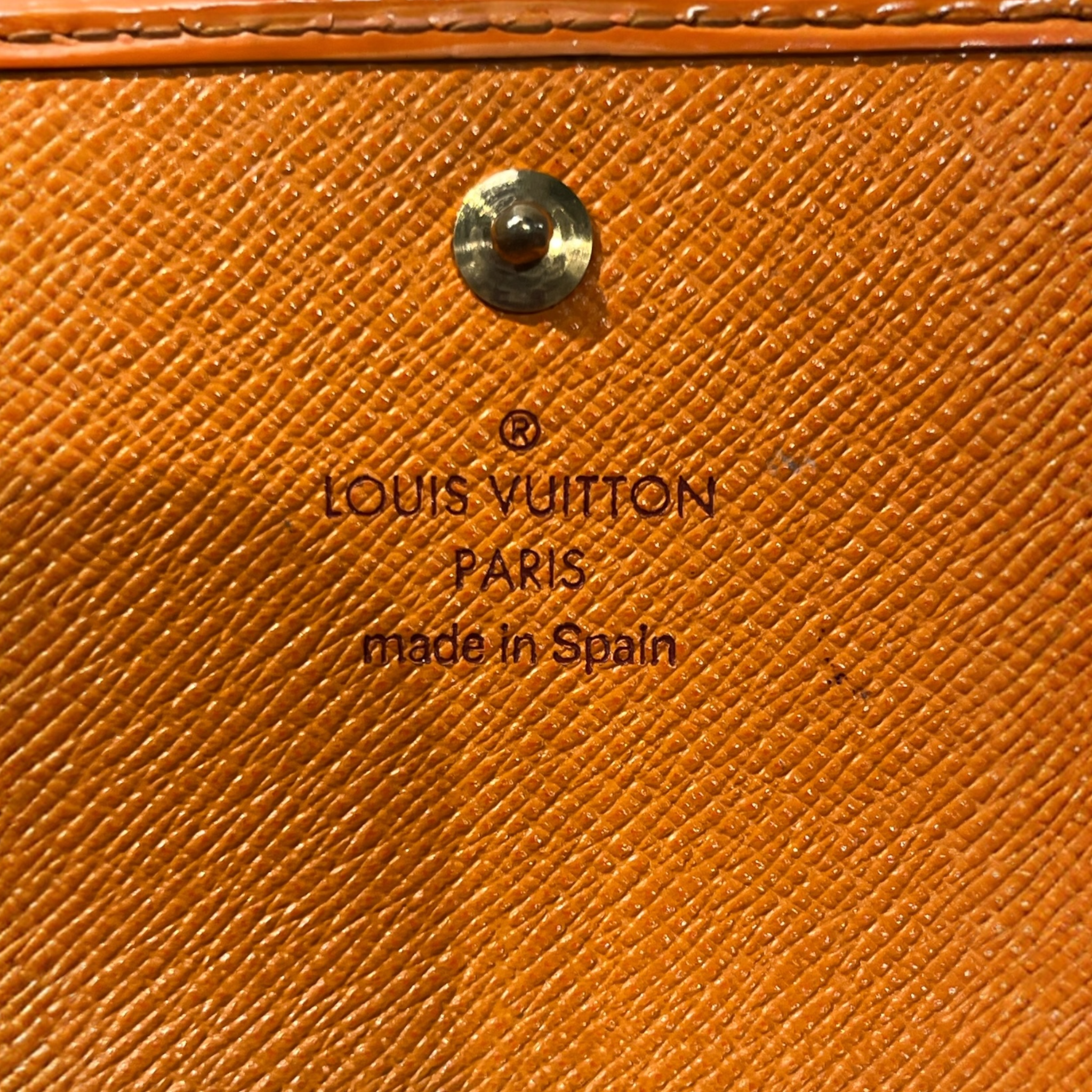 LOUIS VUITTON/Trifold Wallet/Stripe/Leather/ORN/Orange Epi Leather Long Wallet view 4