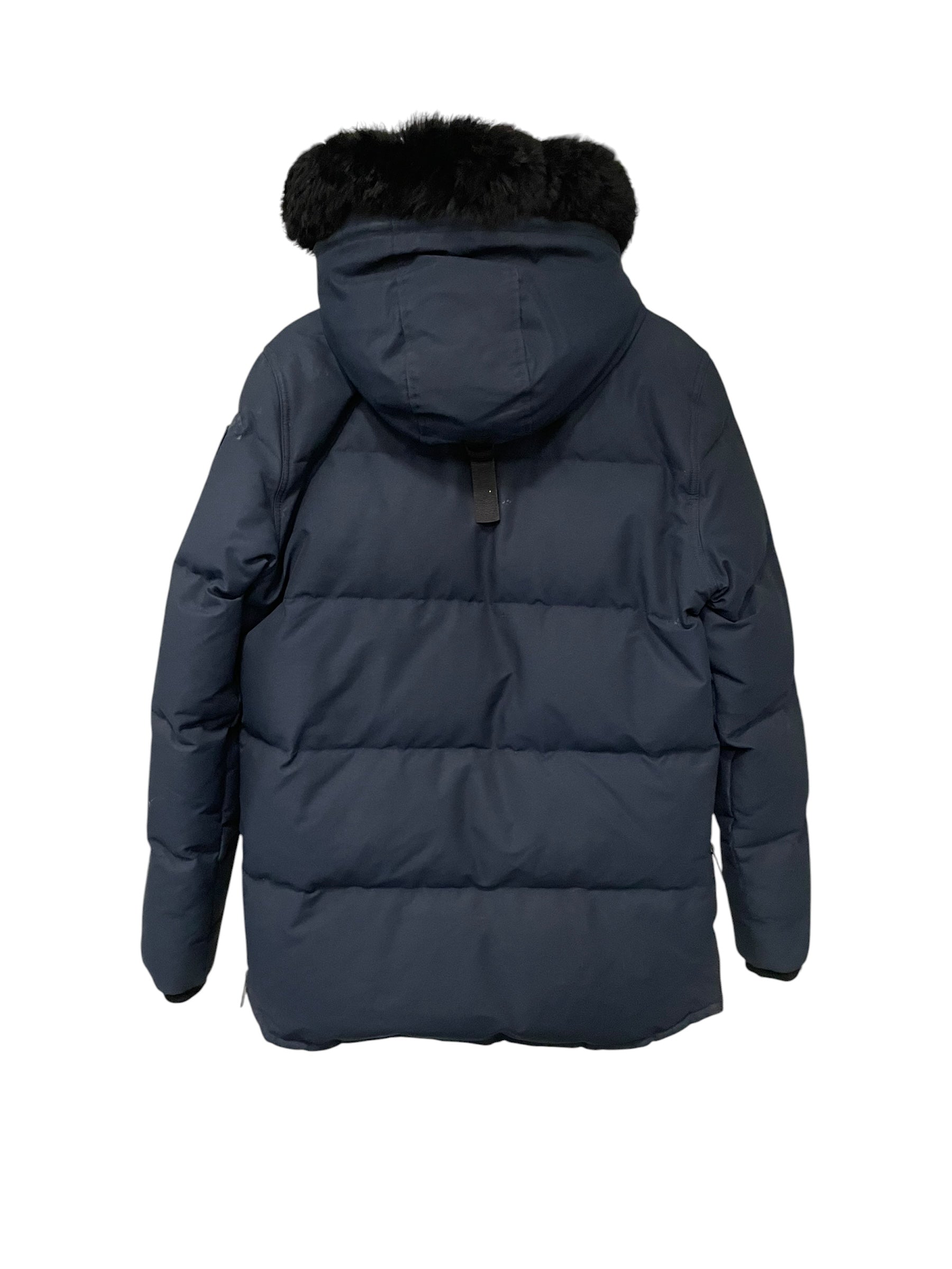 MOOSE KNUCKLES/Puffer Jkt/M/Cotton/NVY/SHEEP FUR HOOD view 2