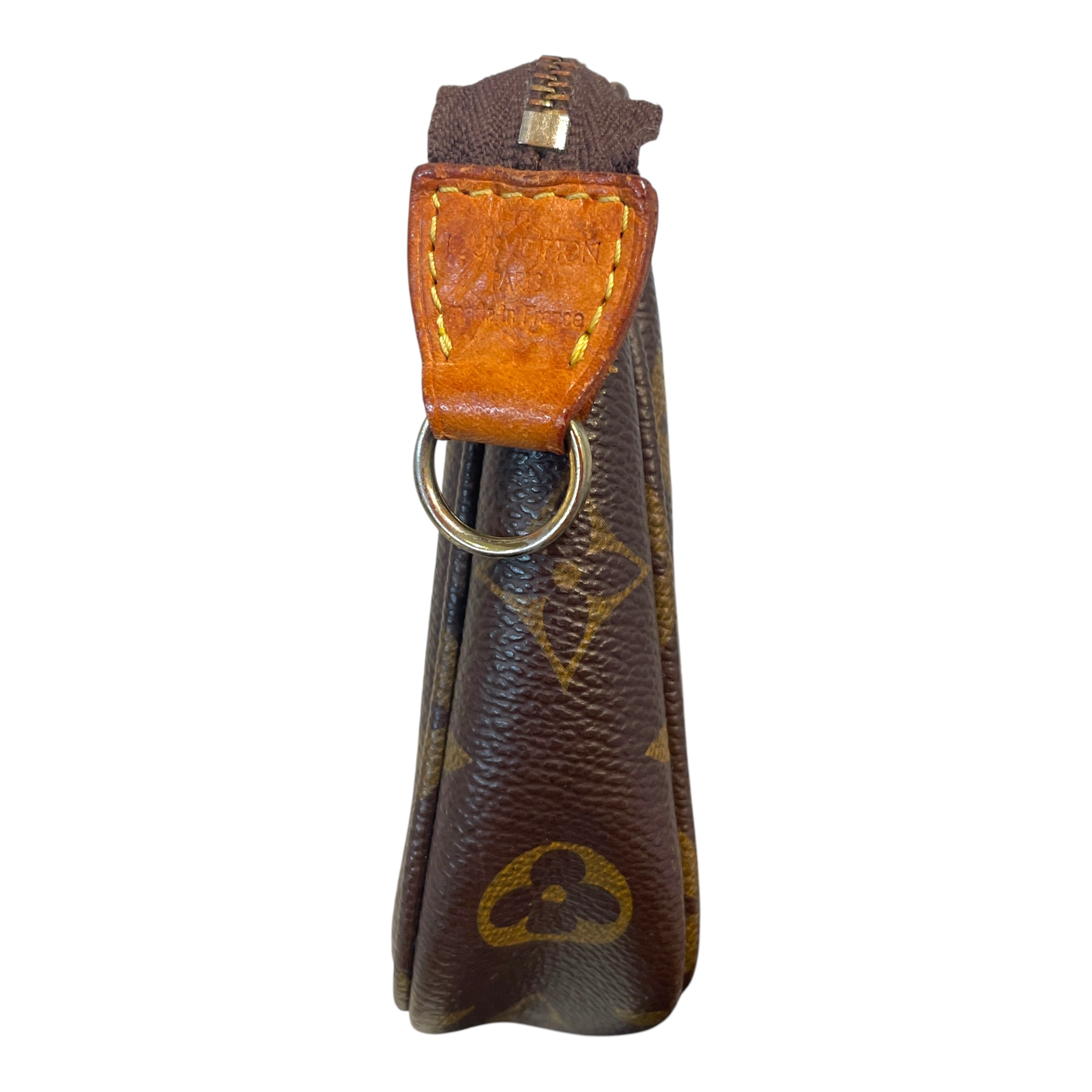 LOUIS VUITTON/Pouch/Monogram/Leather/BRW/Pochette view 3