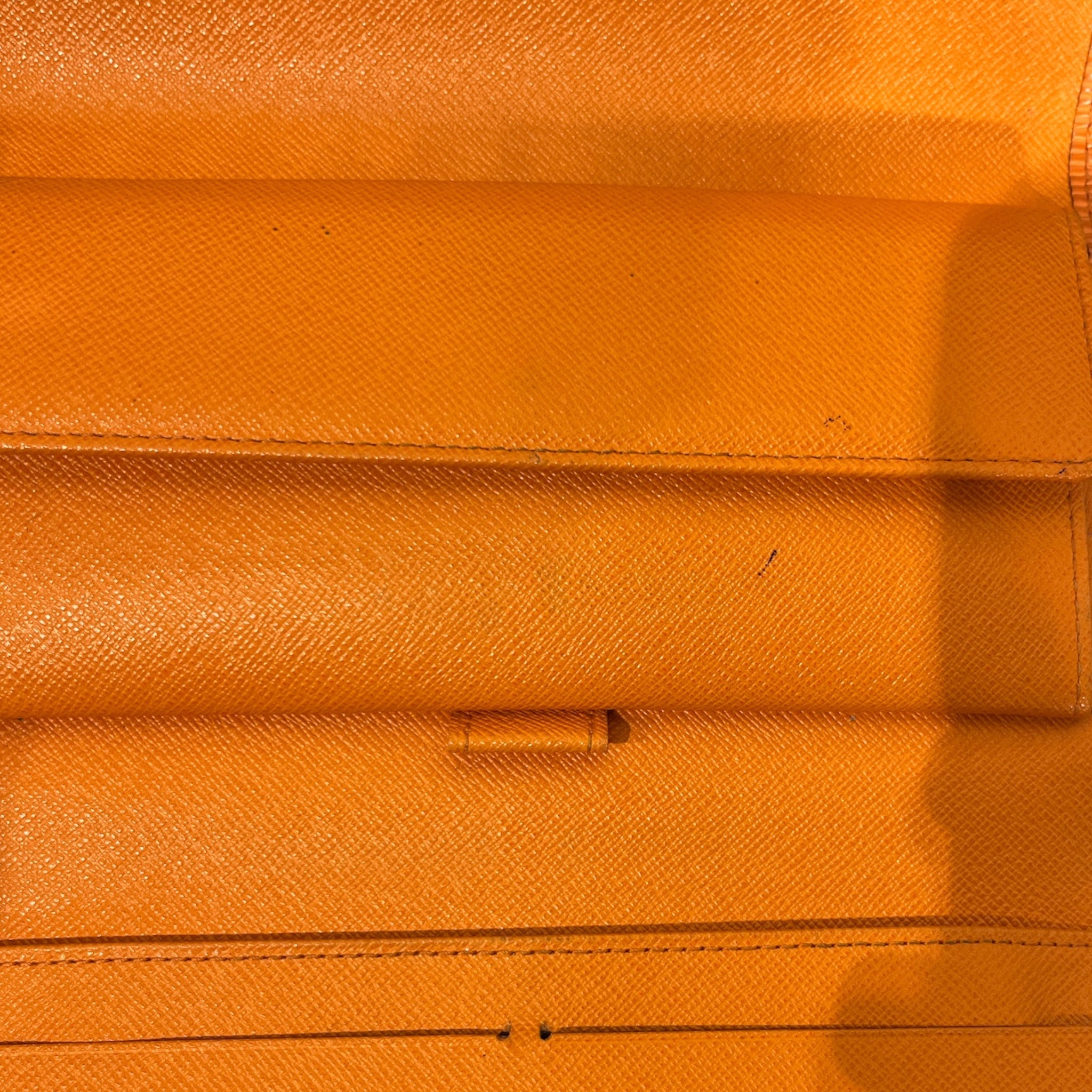 LOUIS VUITTON/Trifold Wallet/Stripe/Leather/ORN/Orange Epi Leather Long Wallet view 5
