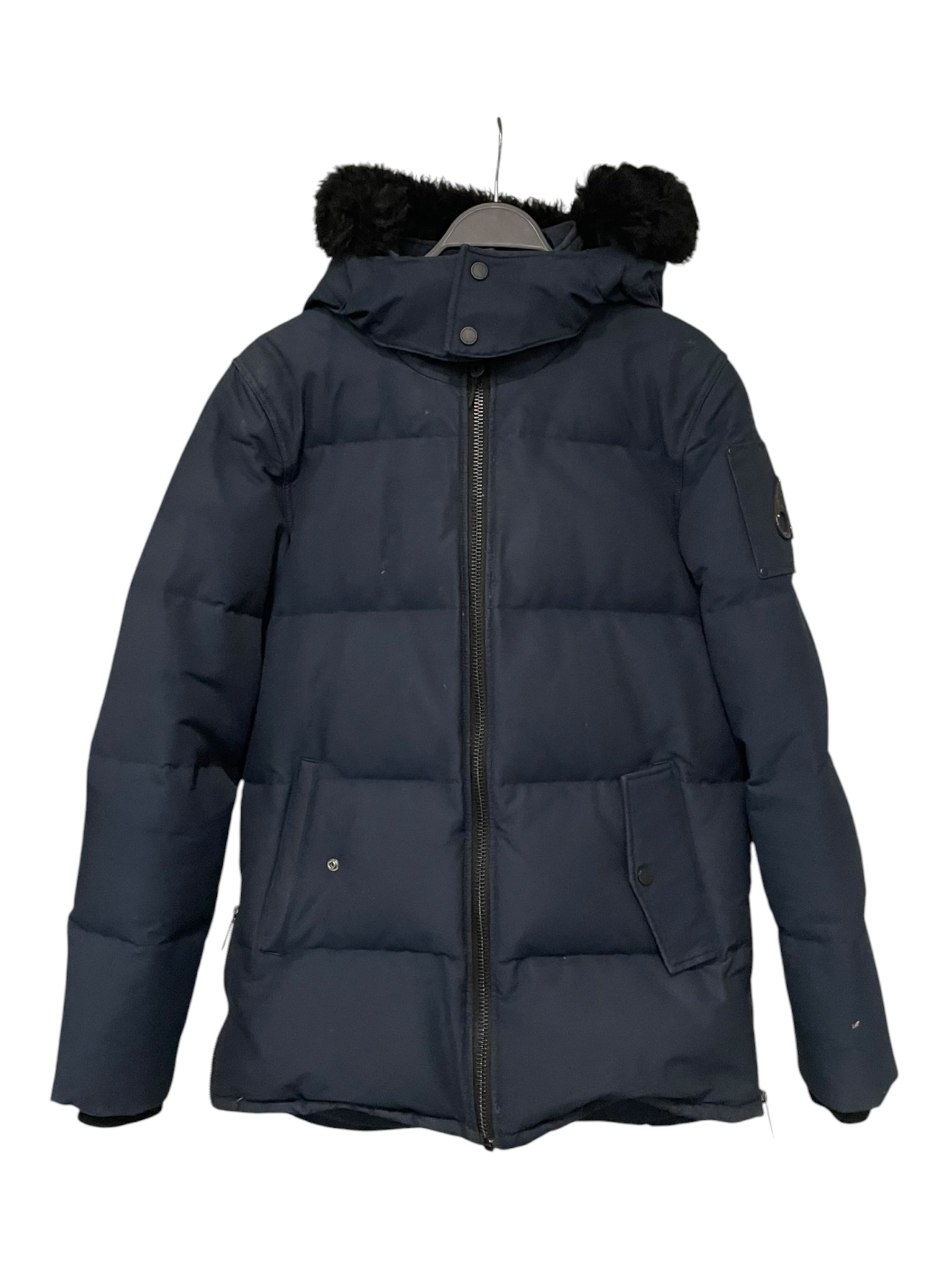 MOOSE KNUCKLES/Puffer Jkt/M/Cotton/NVY/SHEEP FUR HOOD view 1