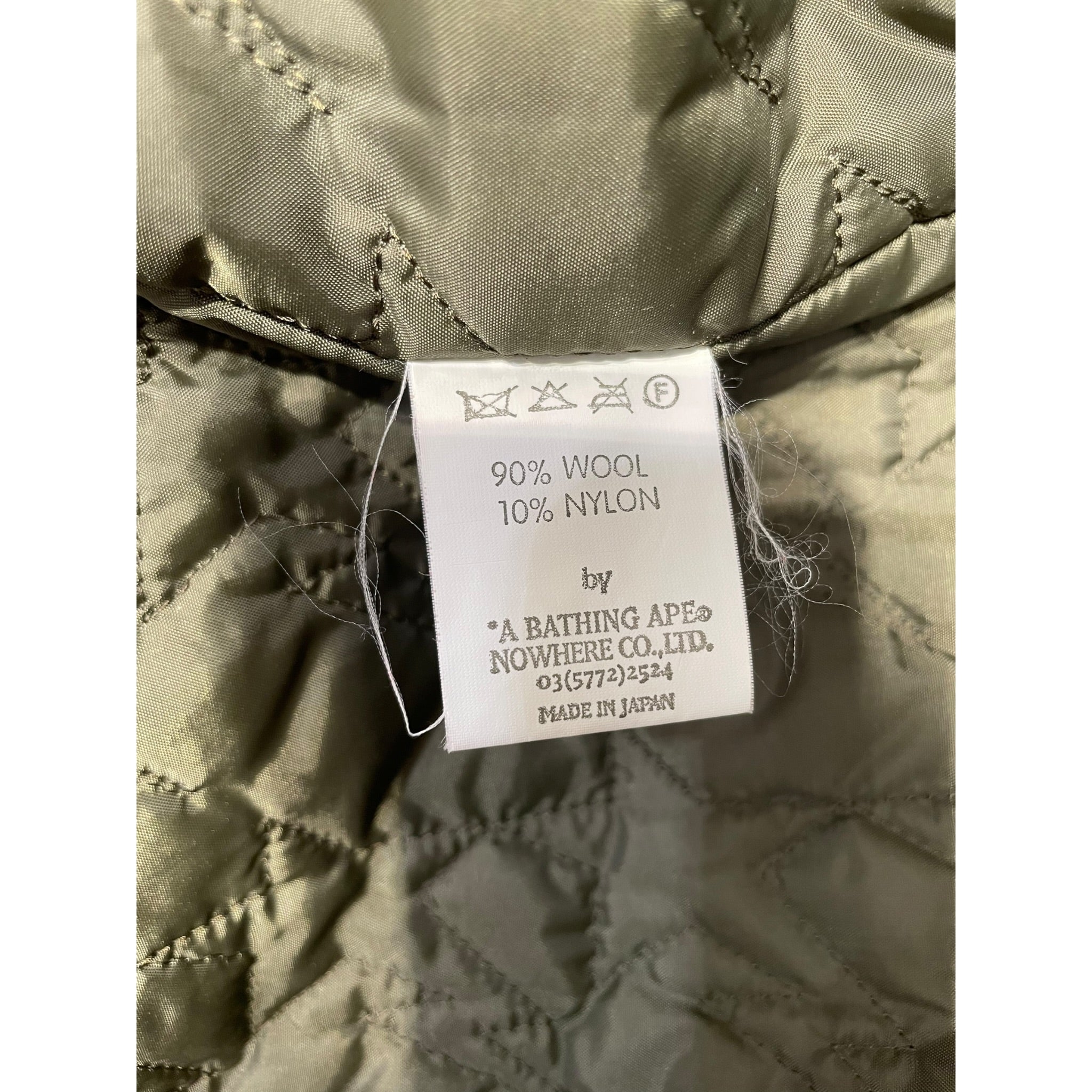 A BATHING APE/Jacket/L/Wool/GRN/WOOL ZIP UP COAT view 4