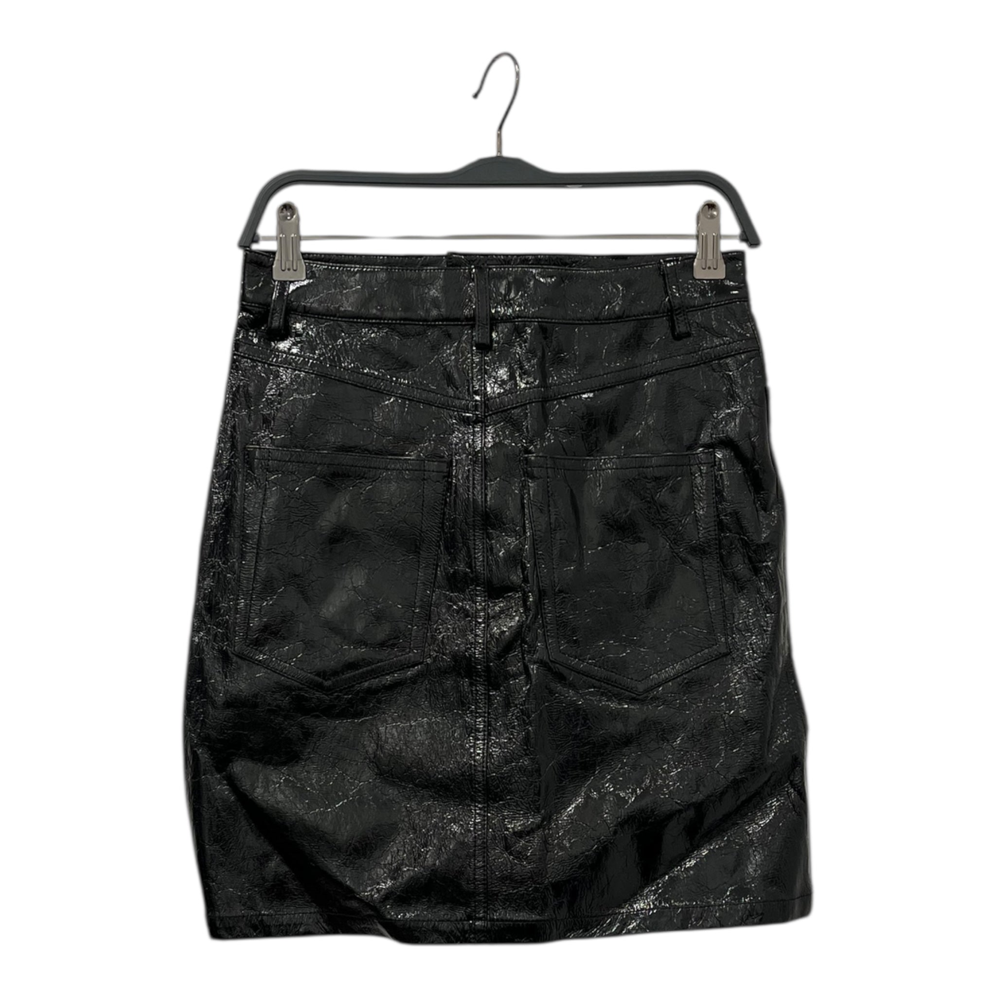 Helmut Lang/Skirt/2/Leather/BLK/CALF LEATHER SKIRT HIGH WAIST view 2