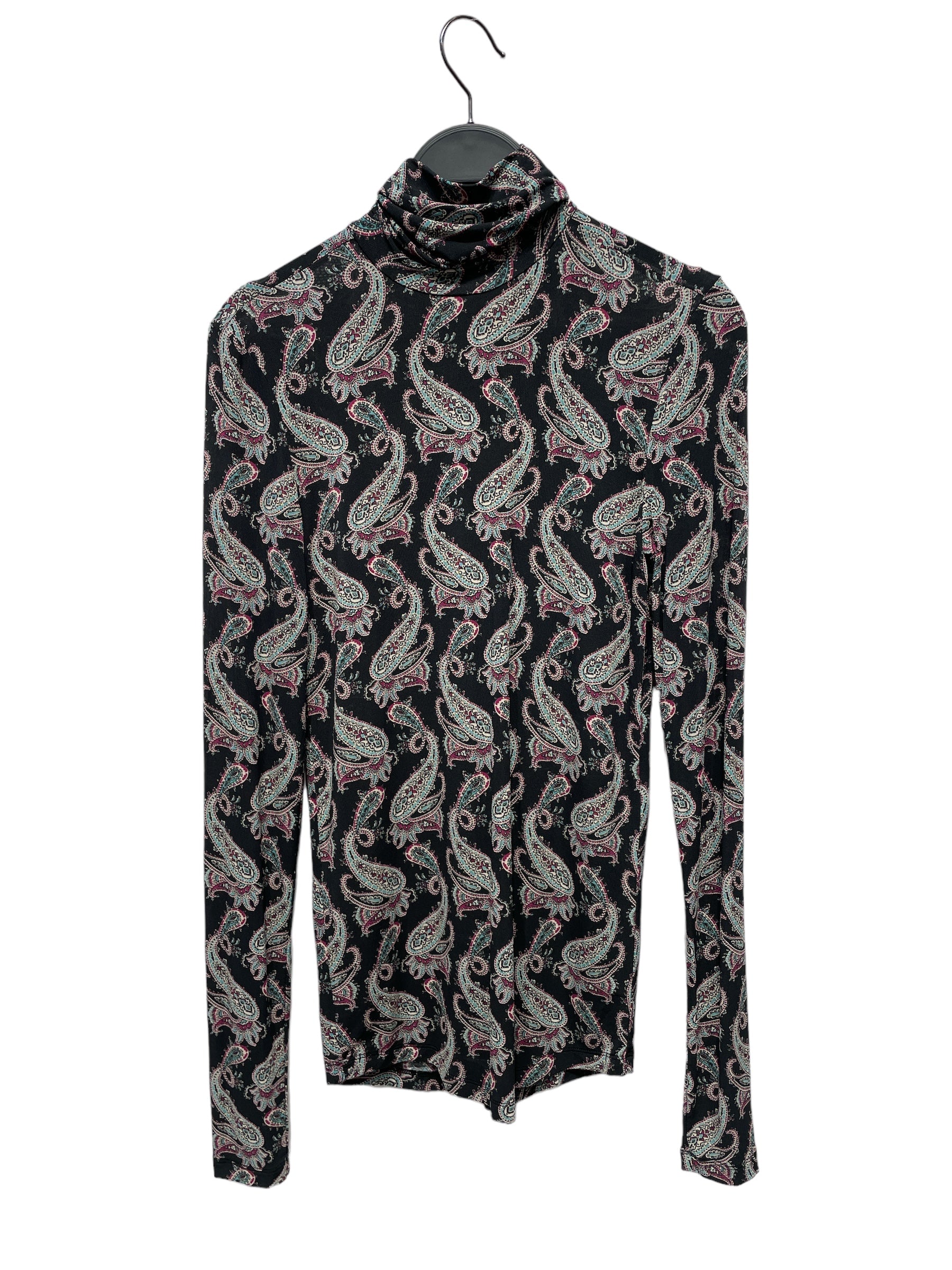 ISABEL MARANT/LS T-Shirt/36/Paisley/Polyester/BLK/ view 1