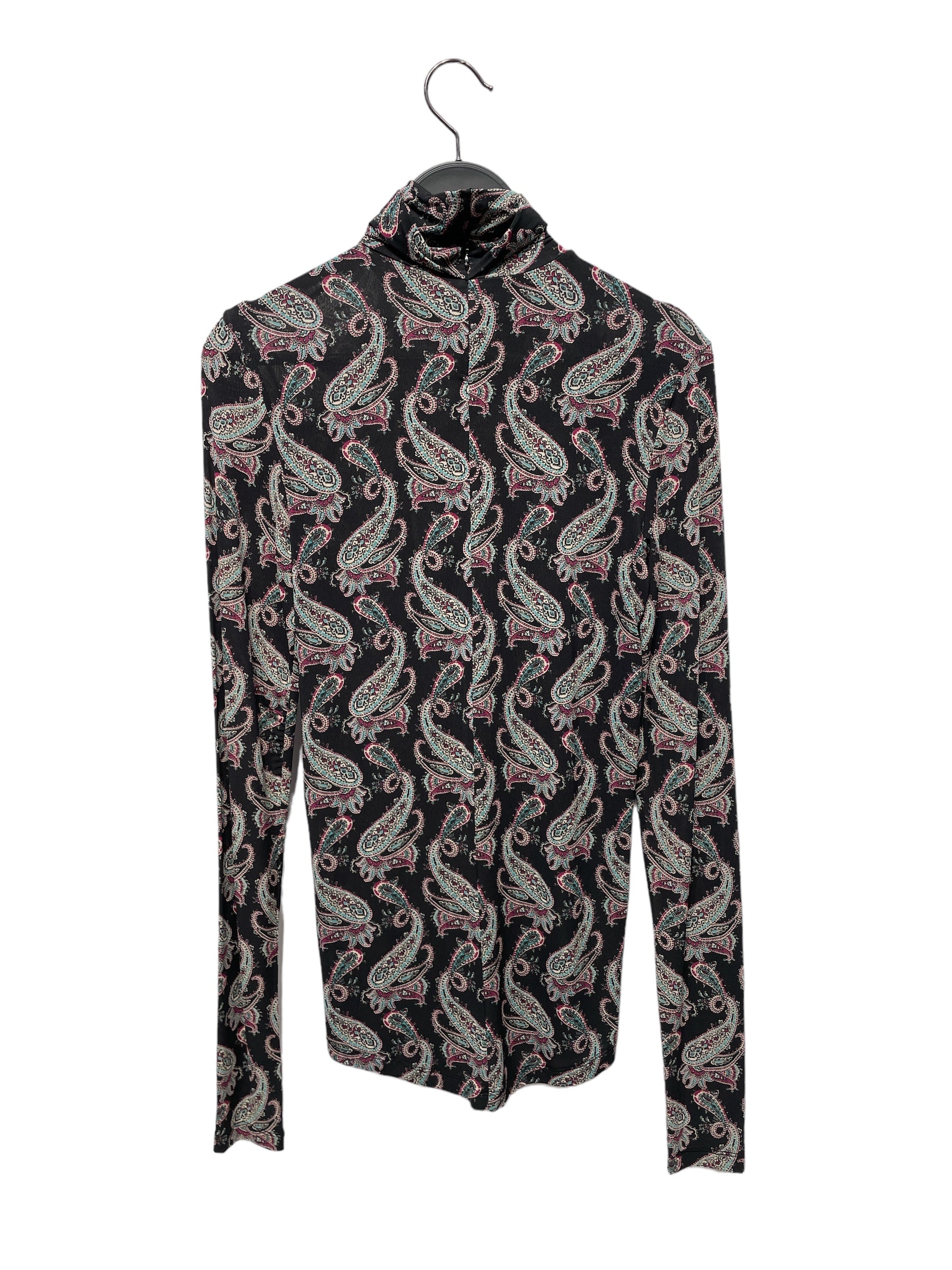 ISABEL MARANT/LS T-Shirt/36/Paisley/Polyester/BLK/ view 2
