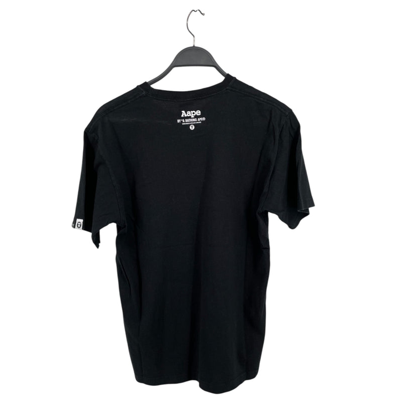 AAPE BY A BATHING APE/T-Shirt/L/Cotton/BLK/SMALL CAMO LOGO