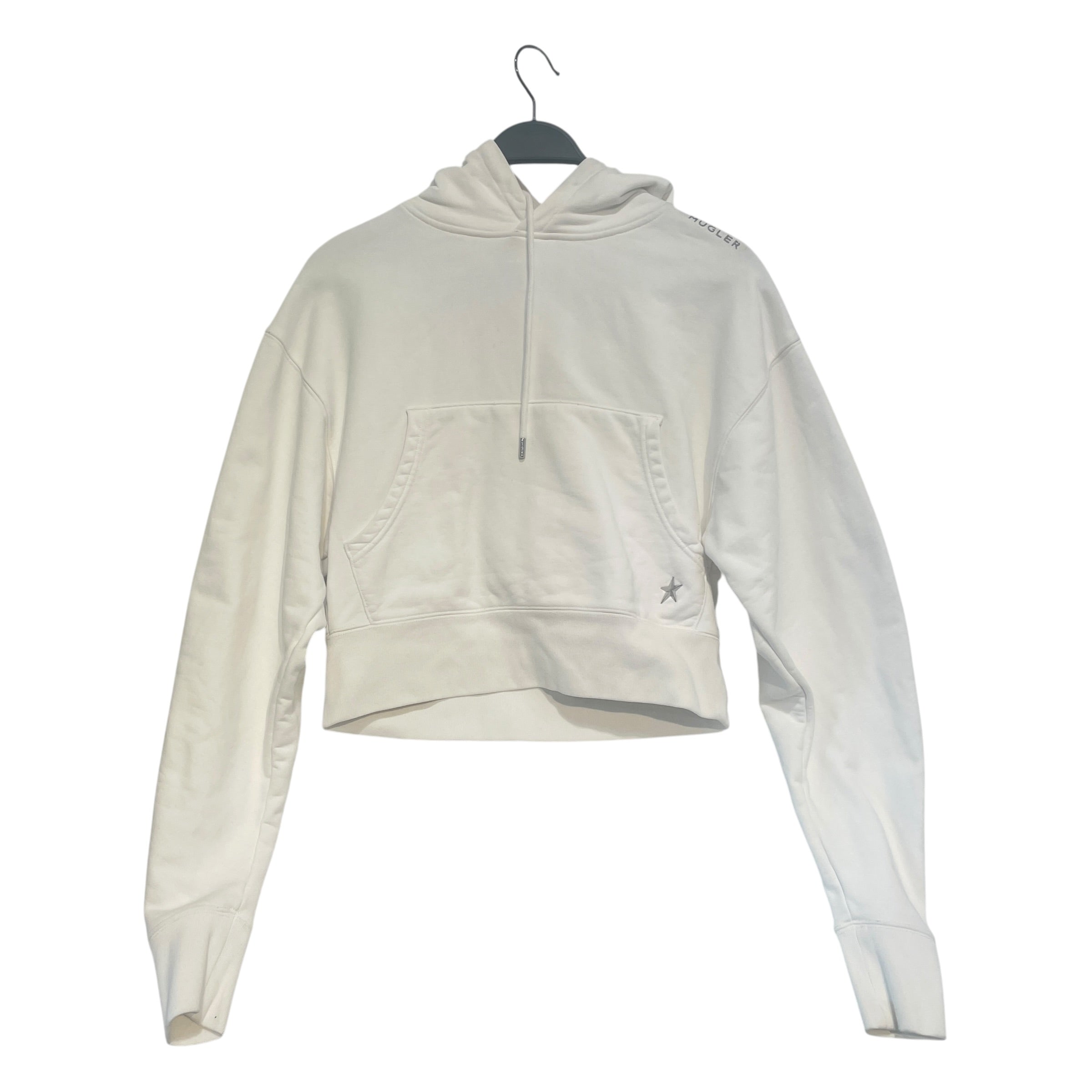 MUGLER/H&M/Hoodie/XS/Cotton/WHT/Pullover/Cropped MUGLER/H&M Hoodie view 1