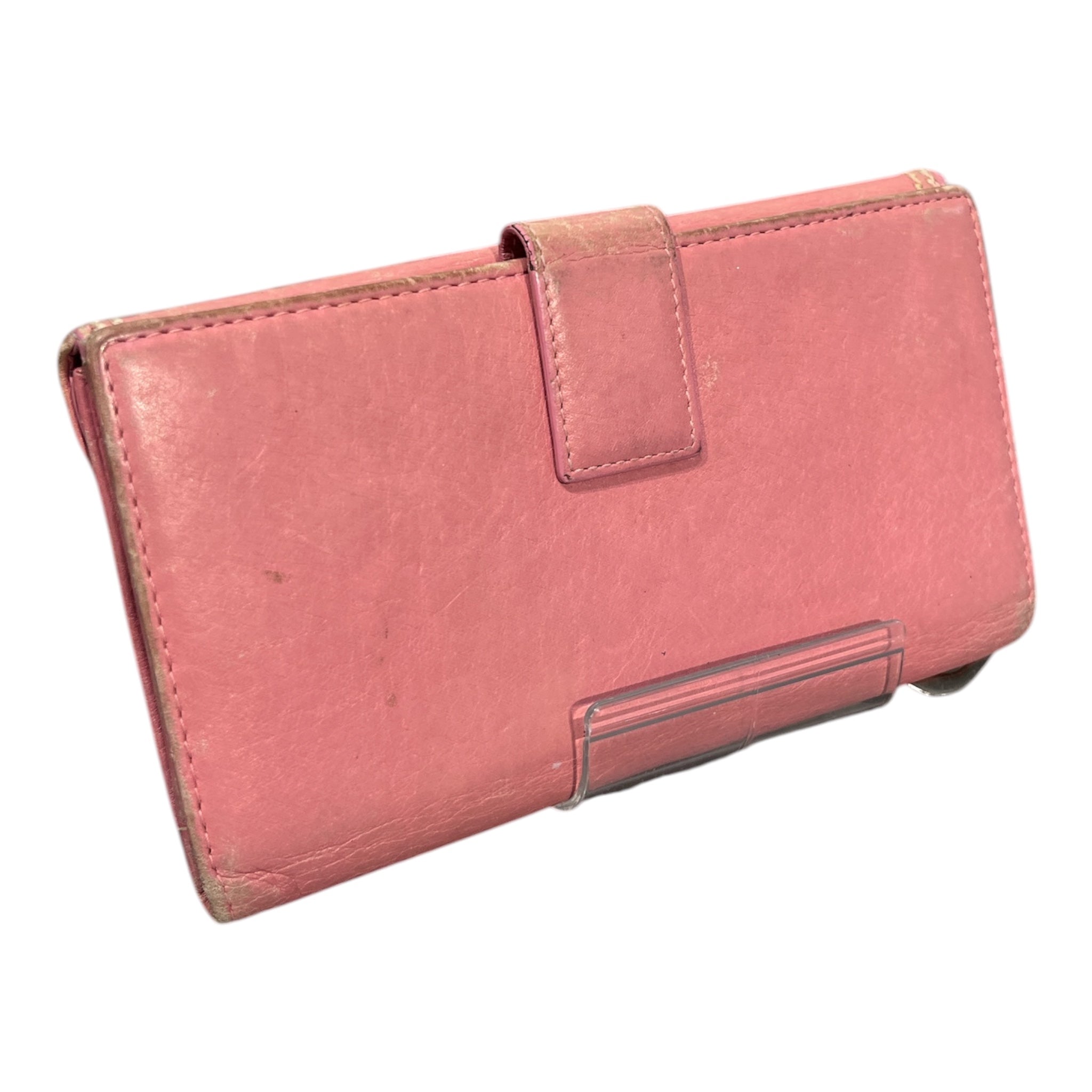 Christian Dior/Wallet/Leather/PNK/FLORAL EMBROIDERY view 2