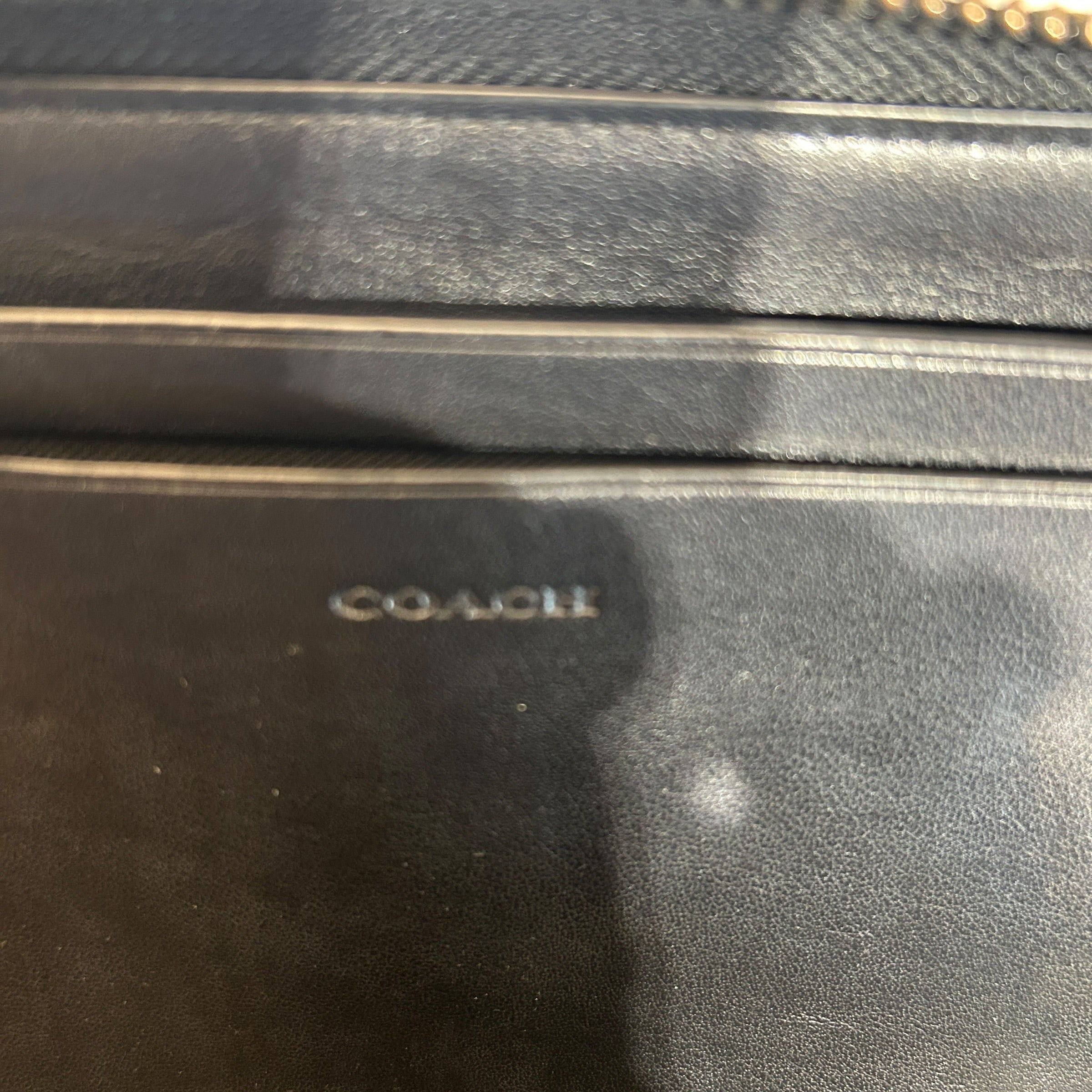 COACH/Long Wallet/Leather/BLK/M's/Double Zip Travel Organizer view 3