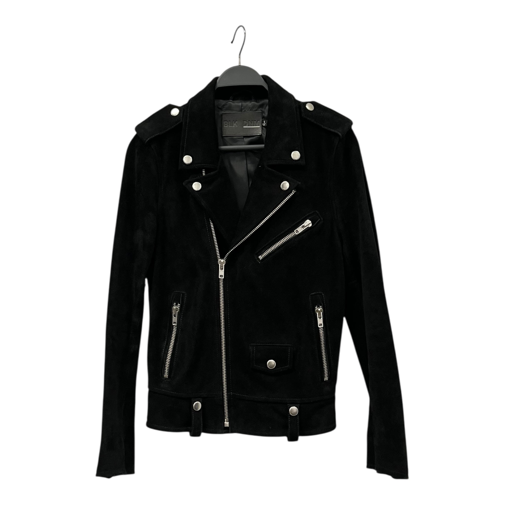 BLK DNM/Riders Jkt (S)/S/Suede/BLK/BIKER/RACER STYLE/ METAL ZIPS view 1