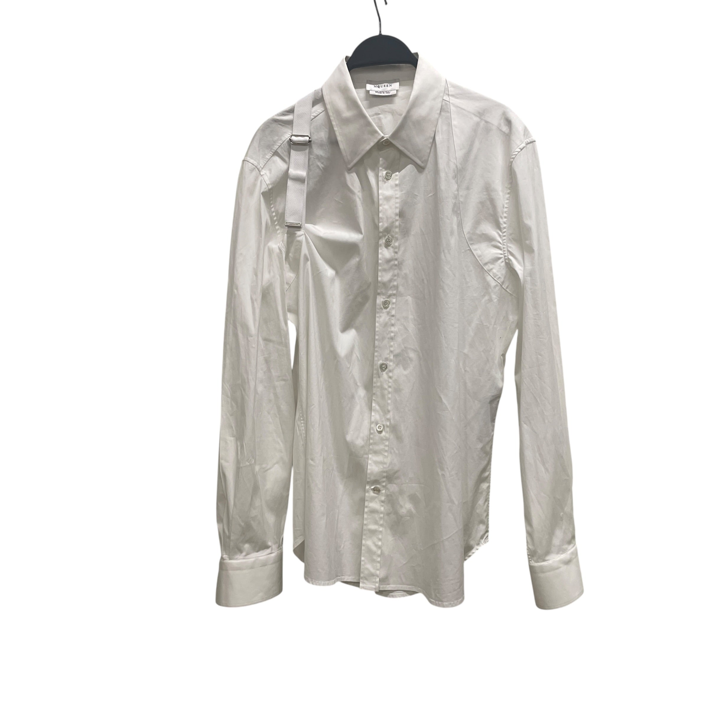 Alexander McQueen/3|4S Shirt/M/Cotton/WHT/RIGHT SHOULDER STRAP view 1