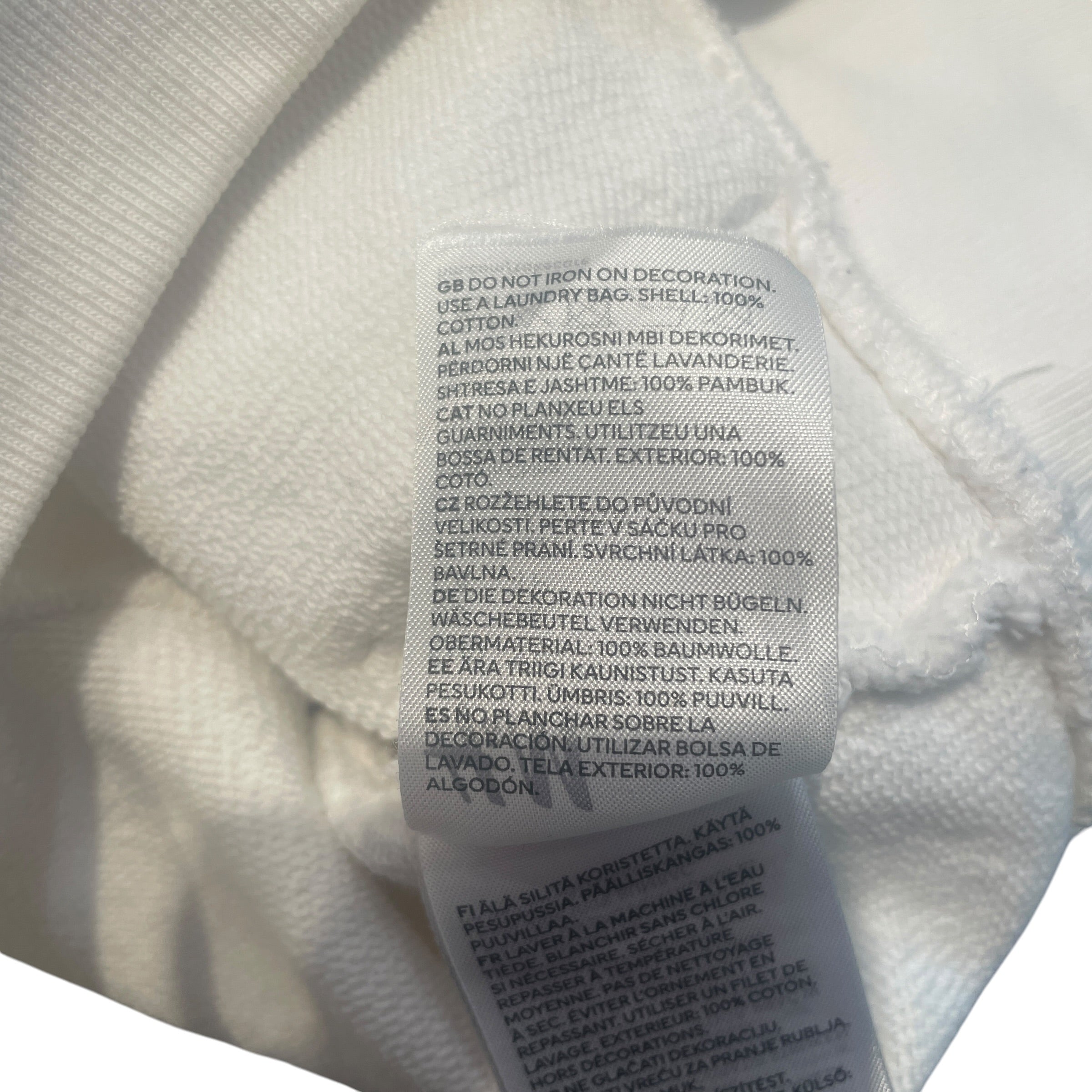 MUGLER/H&M/Hoodie/XS/Cotton/WHT/Pullover/Cropped MUGLER/H&M Hoodie view 4