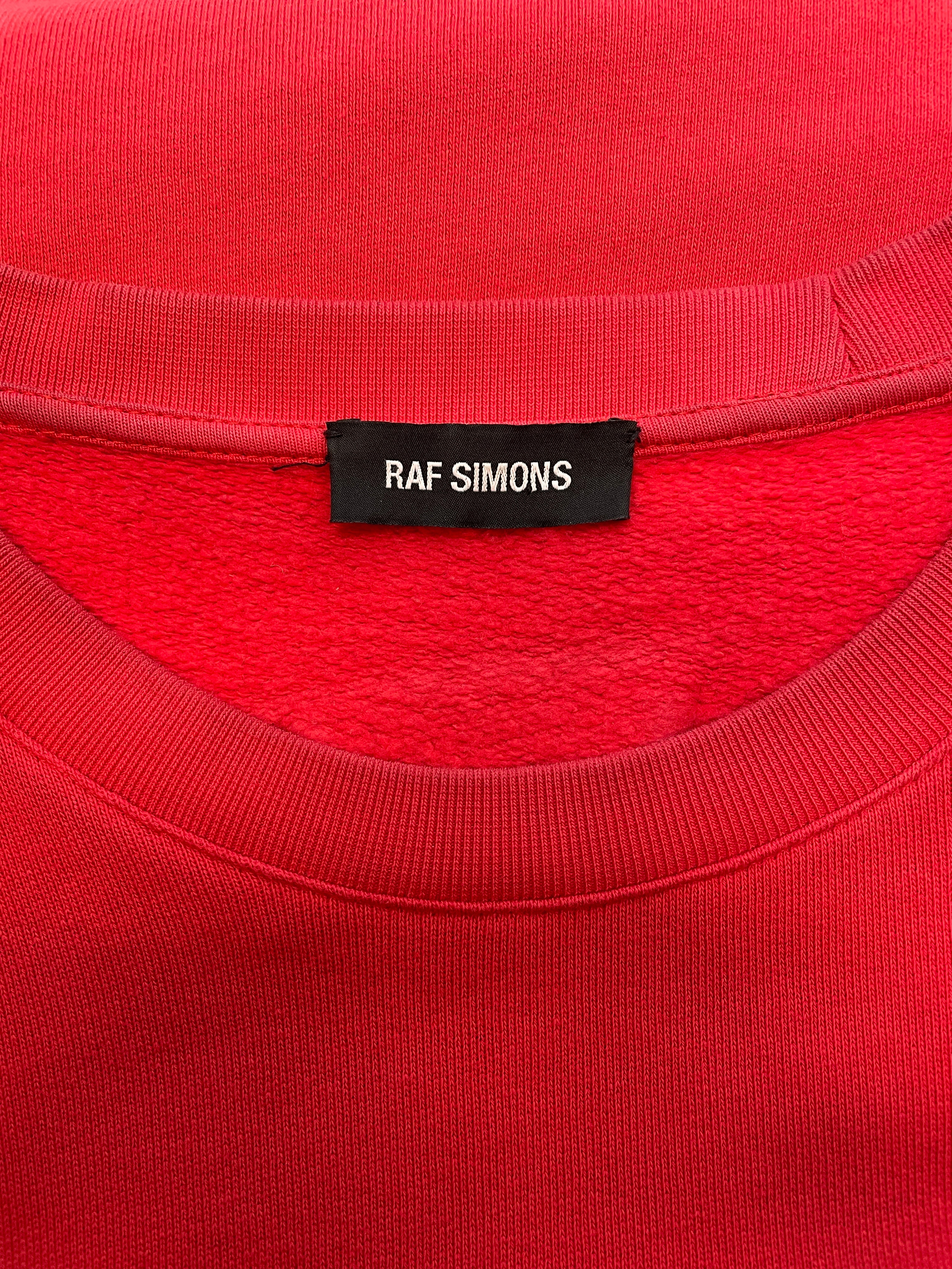 RAF SIMONS/Sweater/M/Graphic/Cotton/RED/WAVE view 3