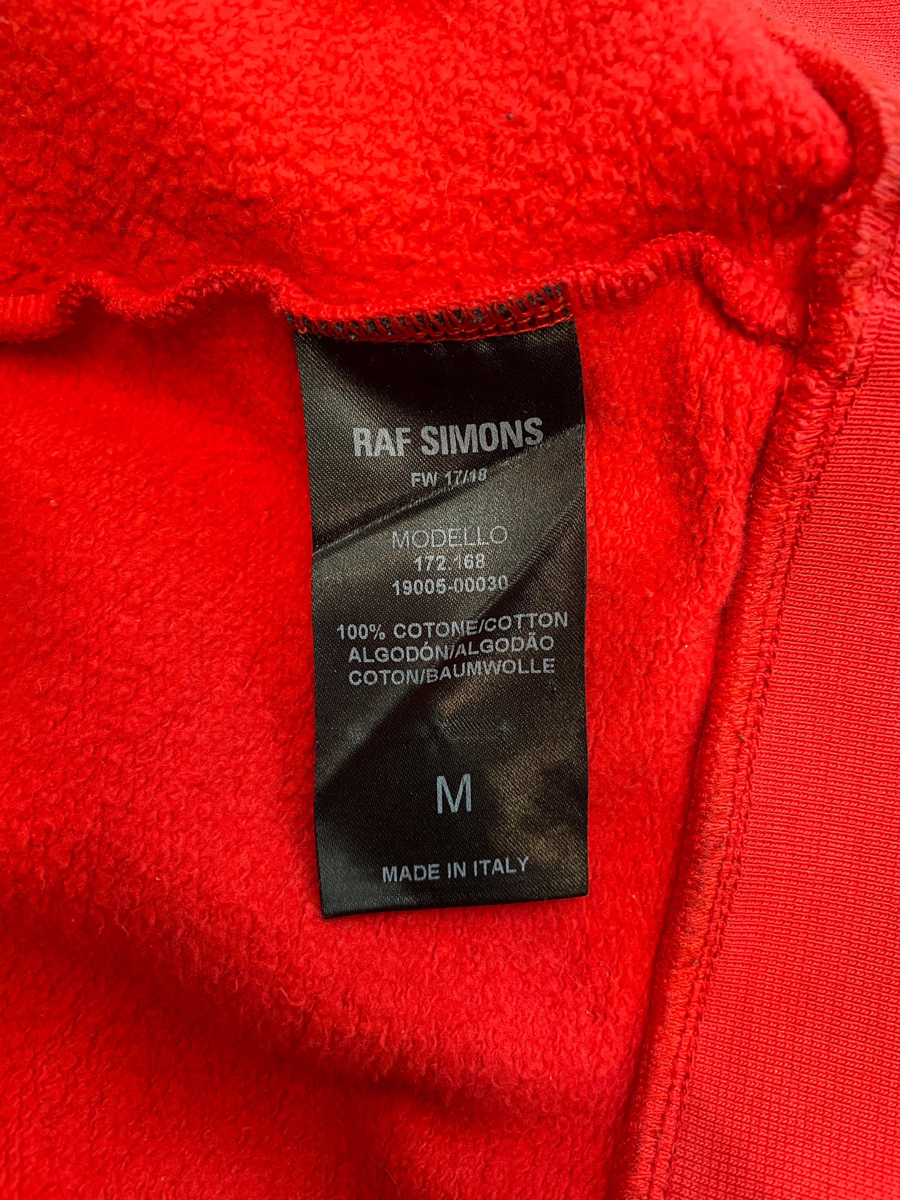 RAF SIMONS/Sweater/M/Graphic/Cotton/RED/WAVE view 4