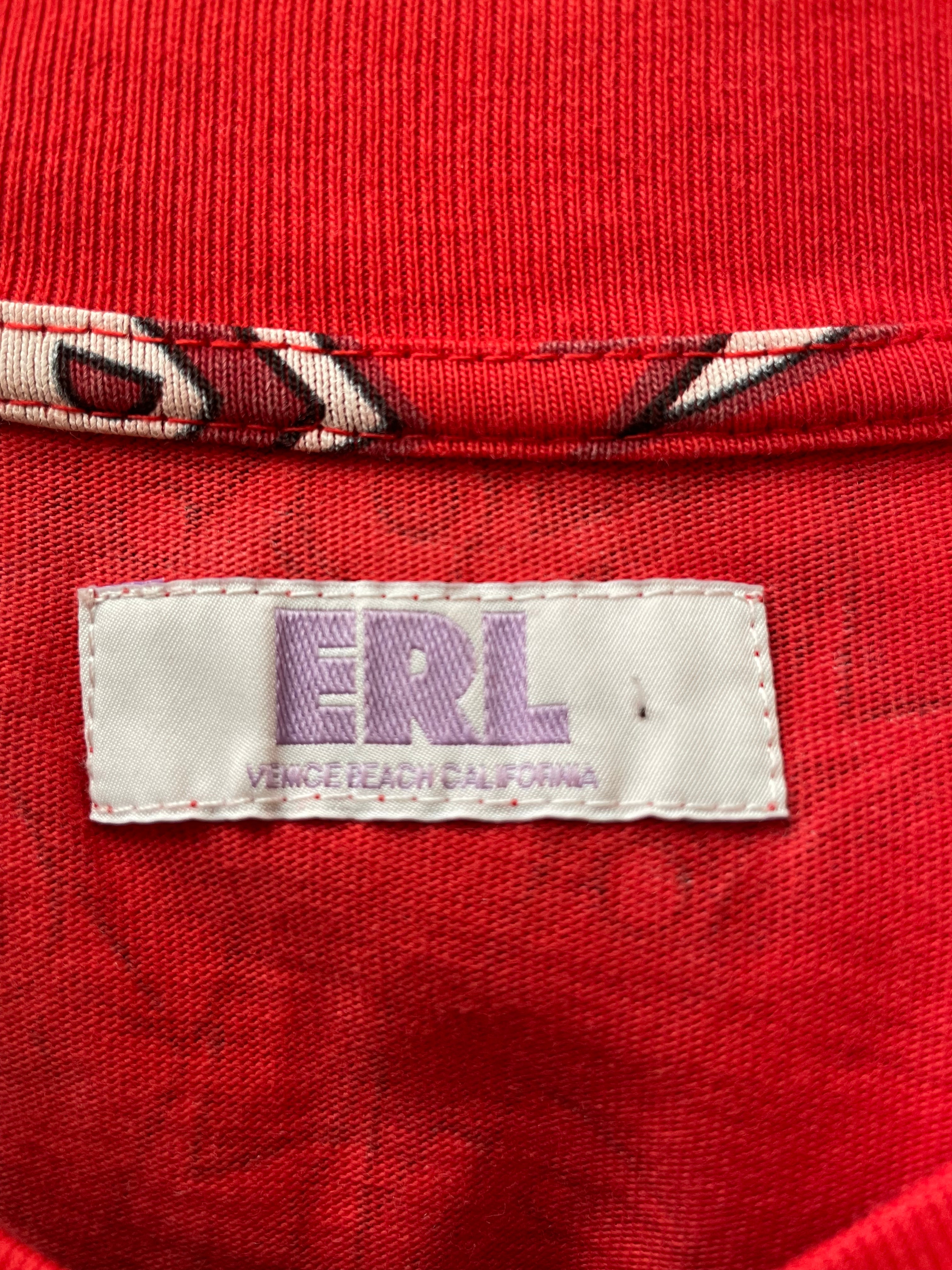 ERL/LS T-Shirt/Cotton/RED/All Over Print/ view 3